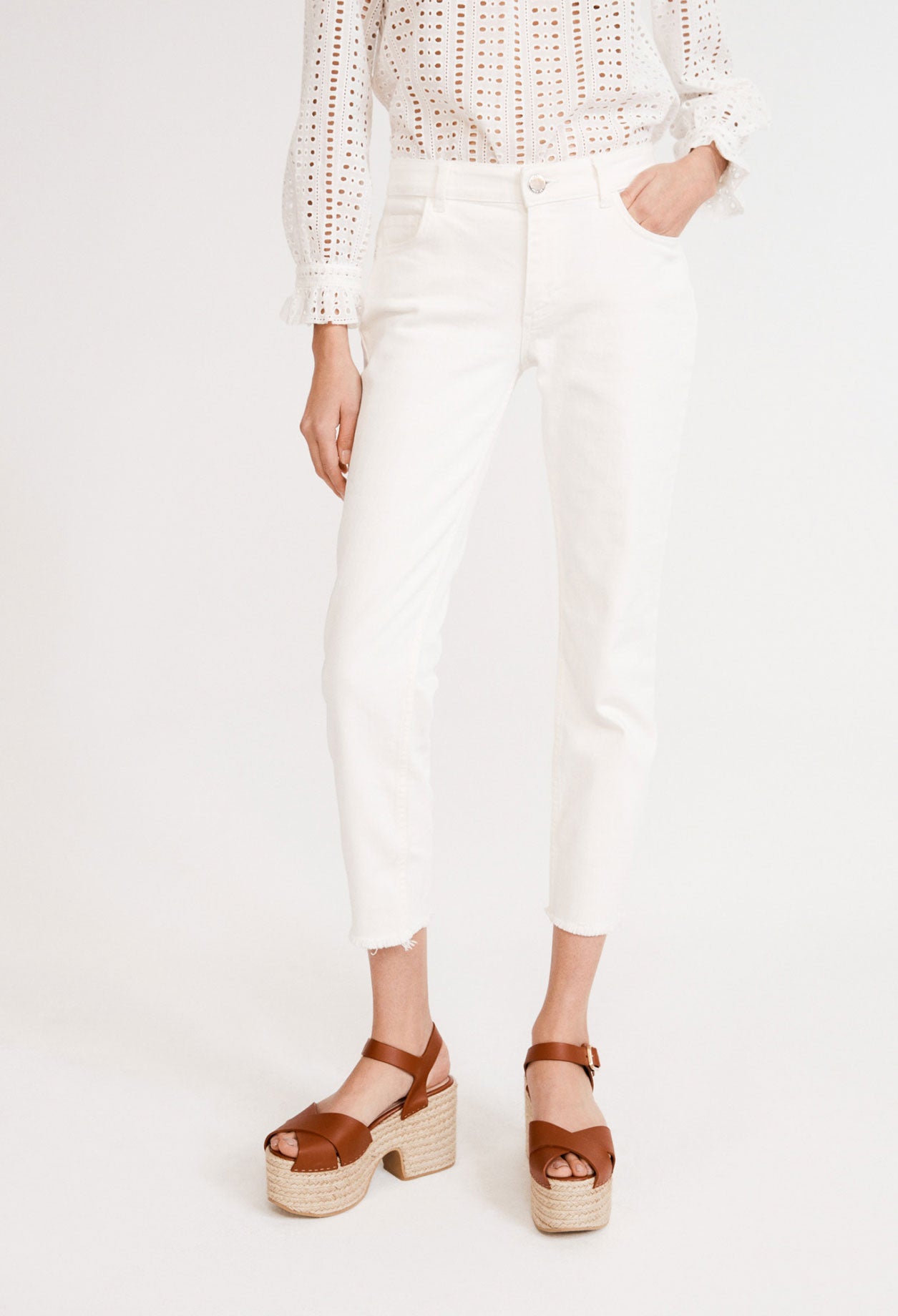 Jean blanc ajusté Faume - seconde main