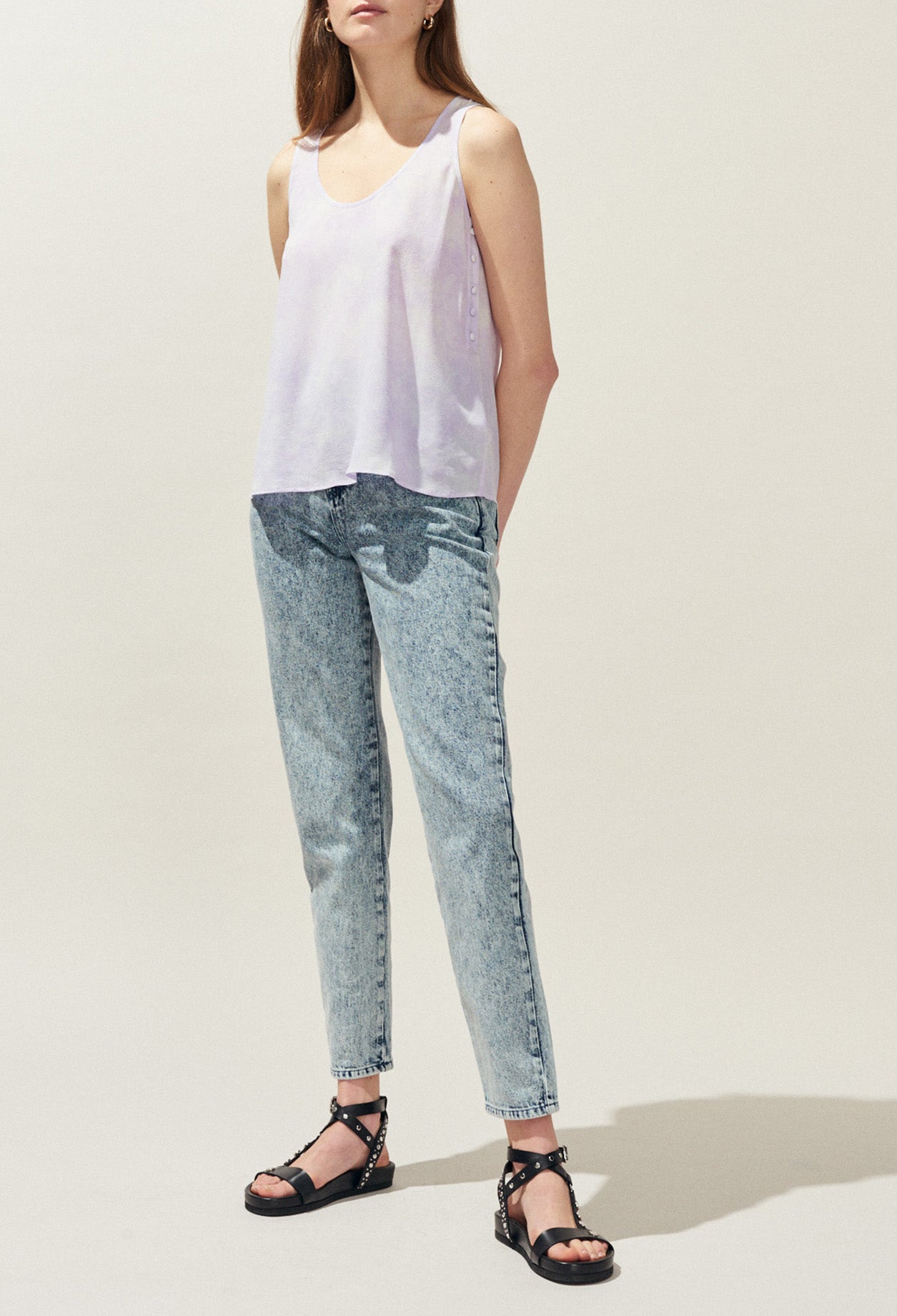 Top sans manches imprimé tie&dye Faume - seconde main