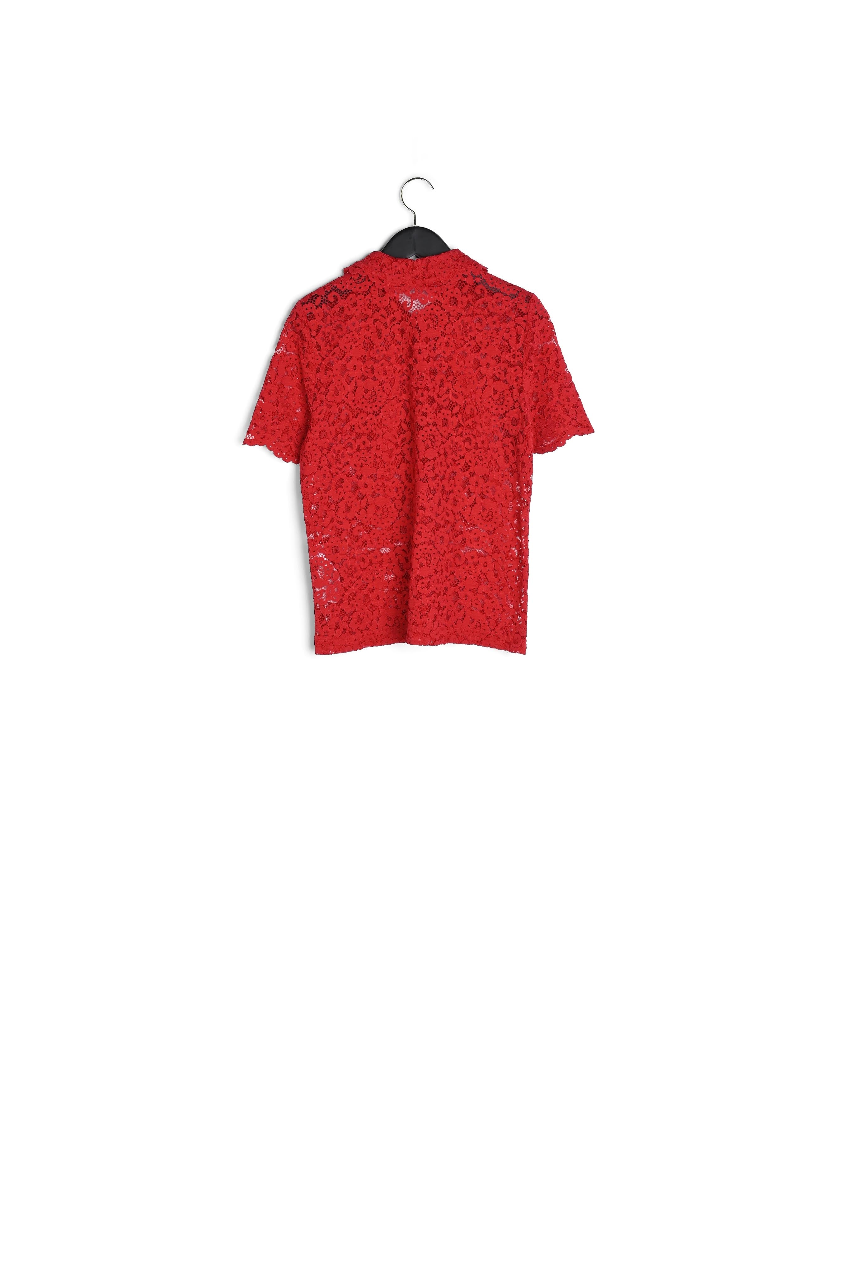 Top en dentelle col claudine Faume - seconde main