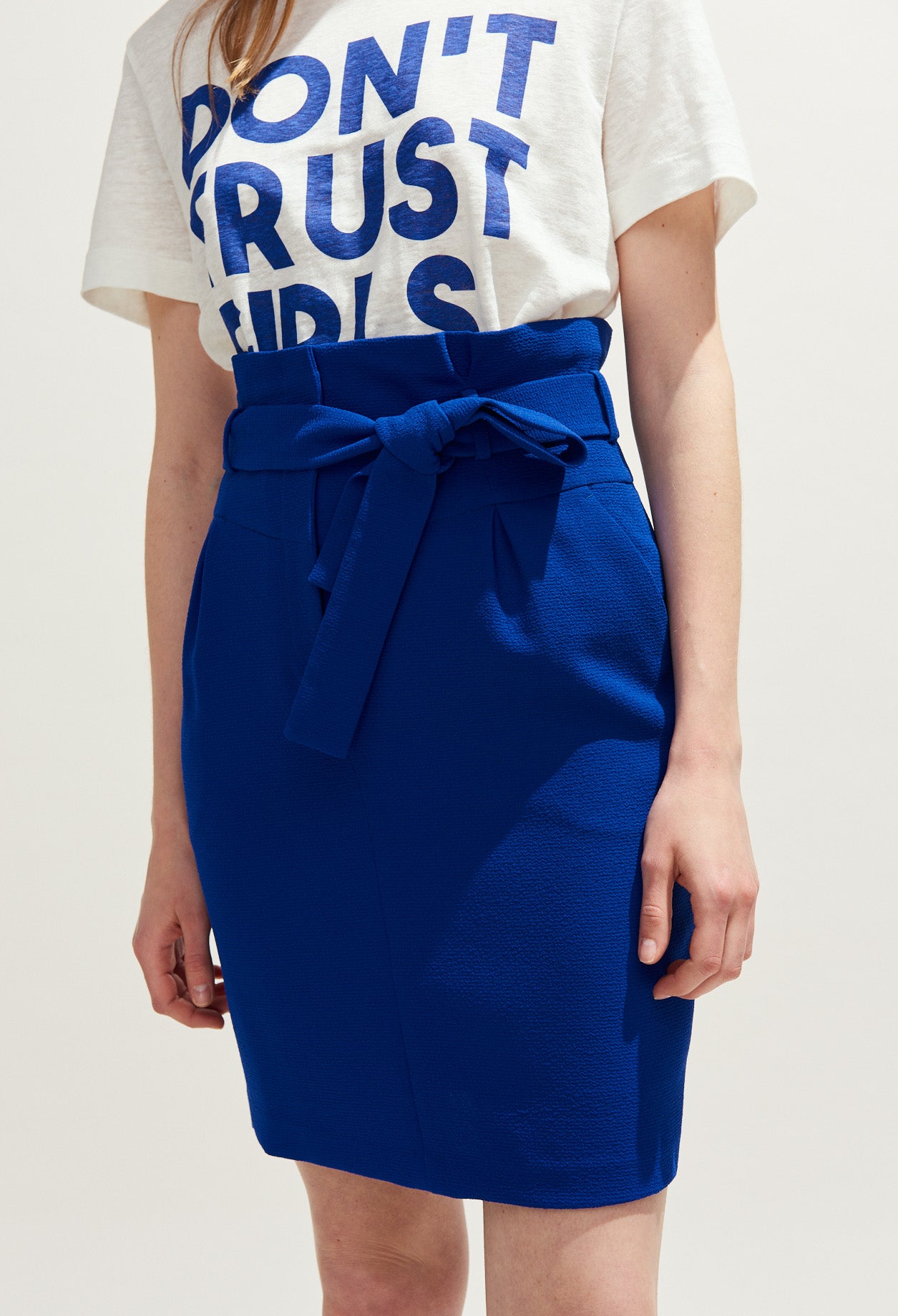 Jupe taille haute ceinturée Faume - seconde main