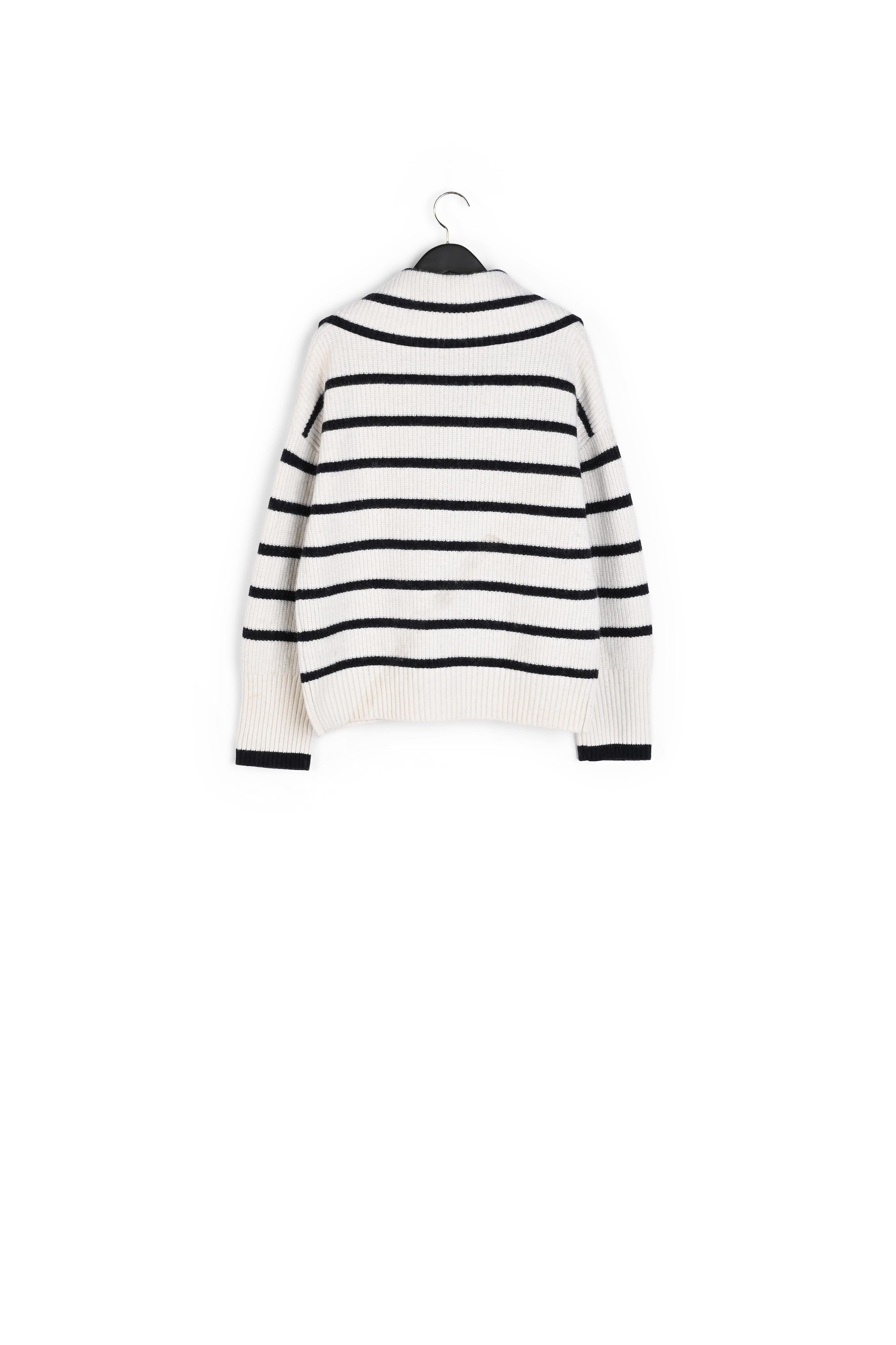 Pull bicolore à rayures laine Faume - seconde main