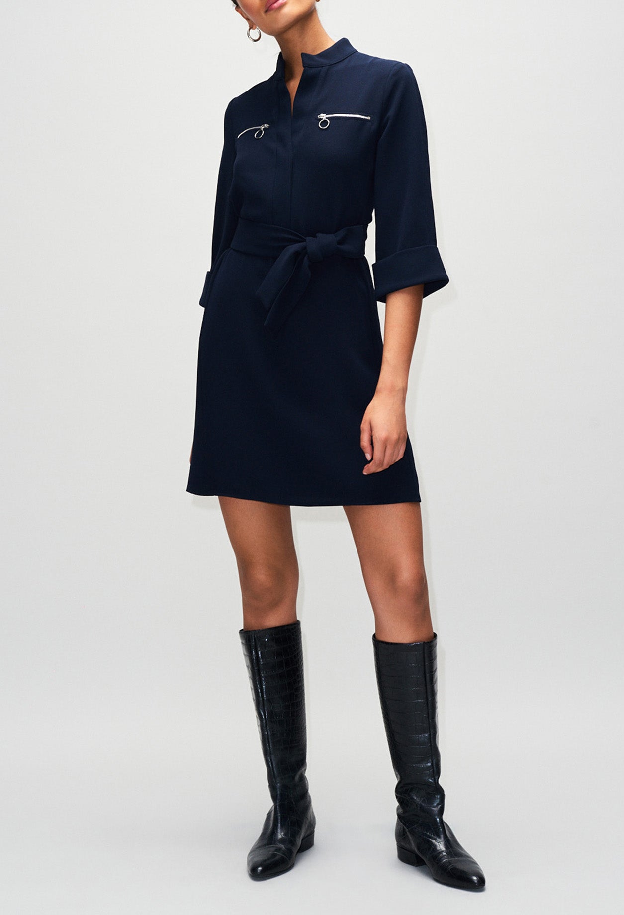 Robe ceinturée détail de zip Faume - seconde main