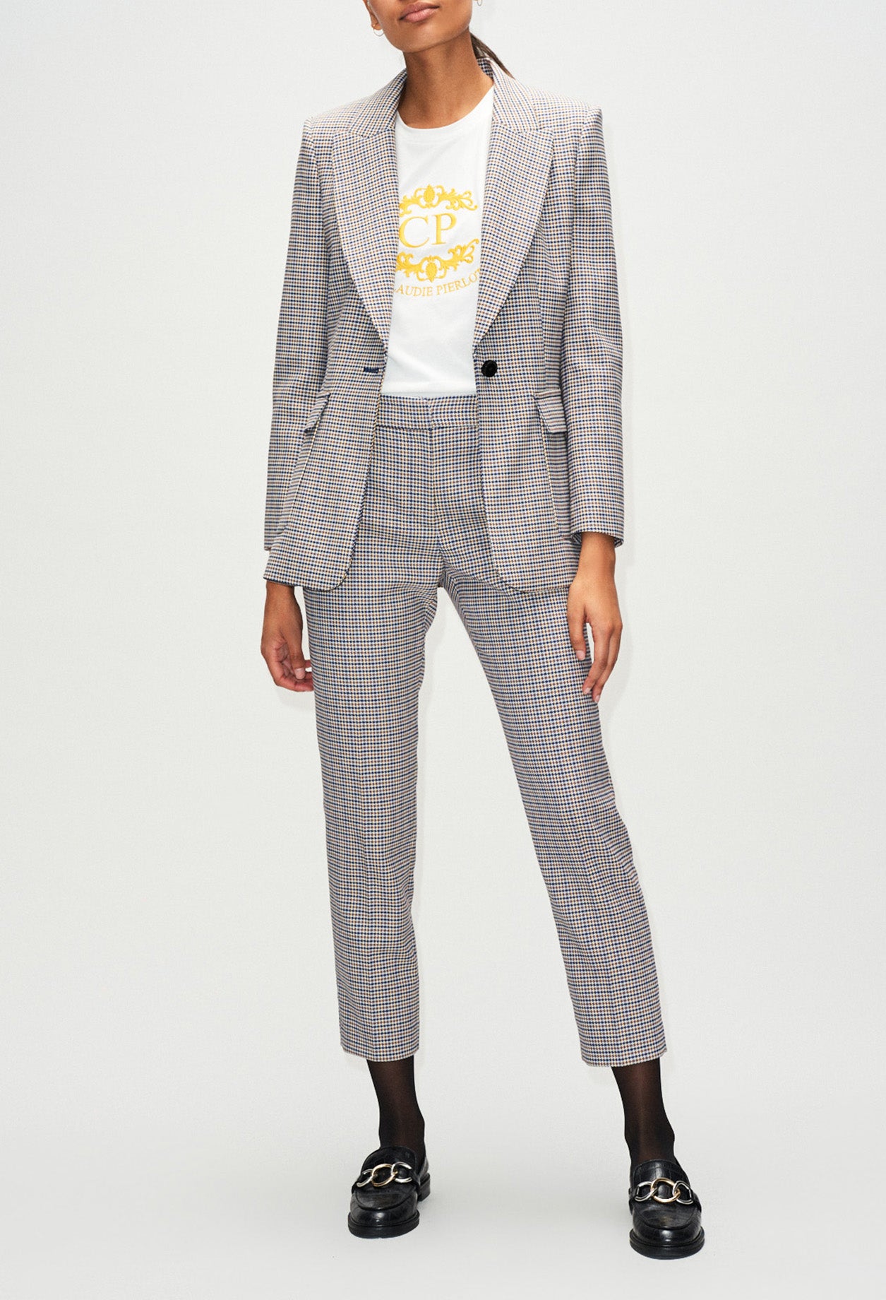 Pantalon tailleur à carreaux Faume - seconde main