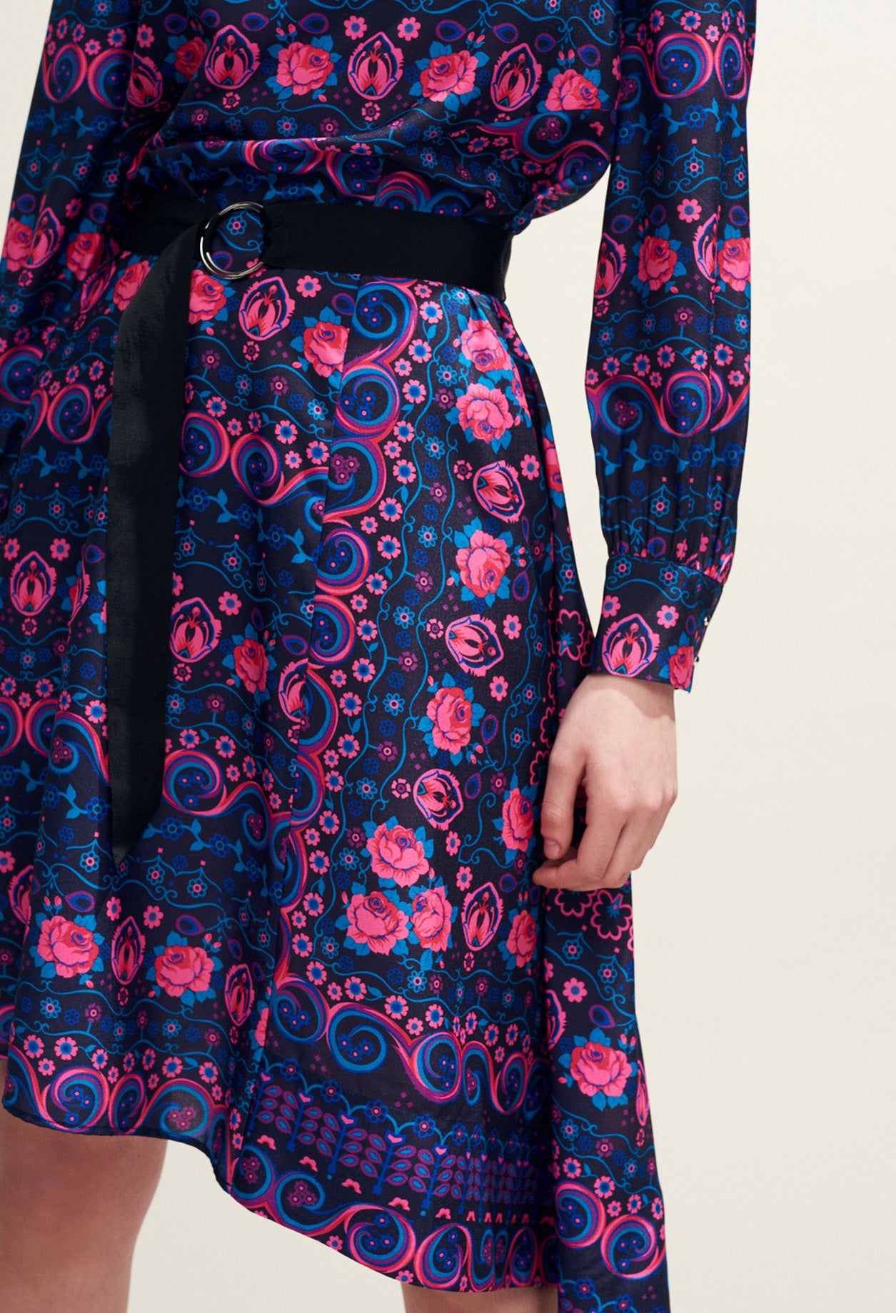 Robe asymétrique imprimé foulard Faume - seconde main