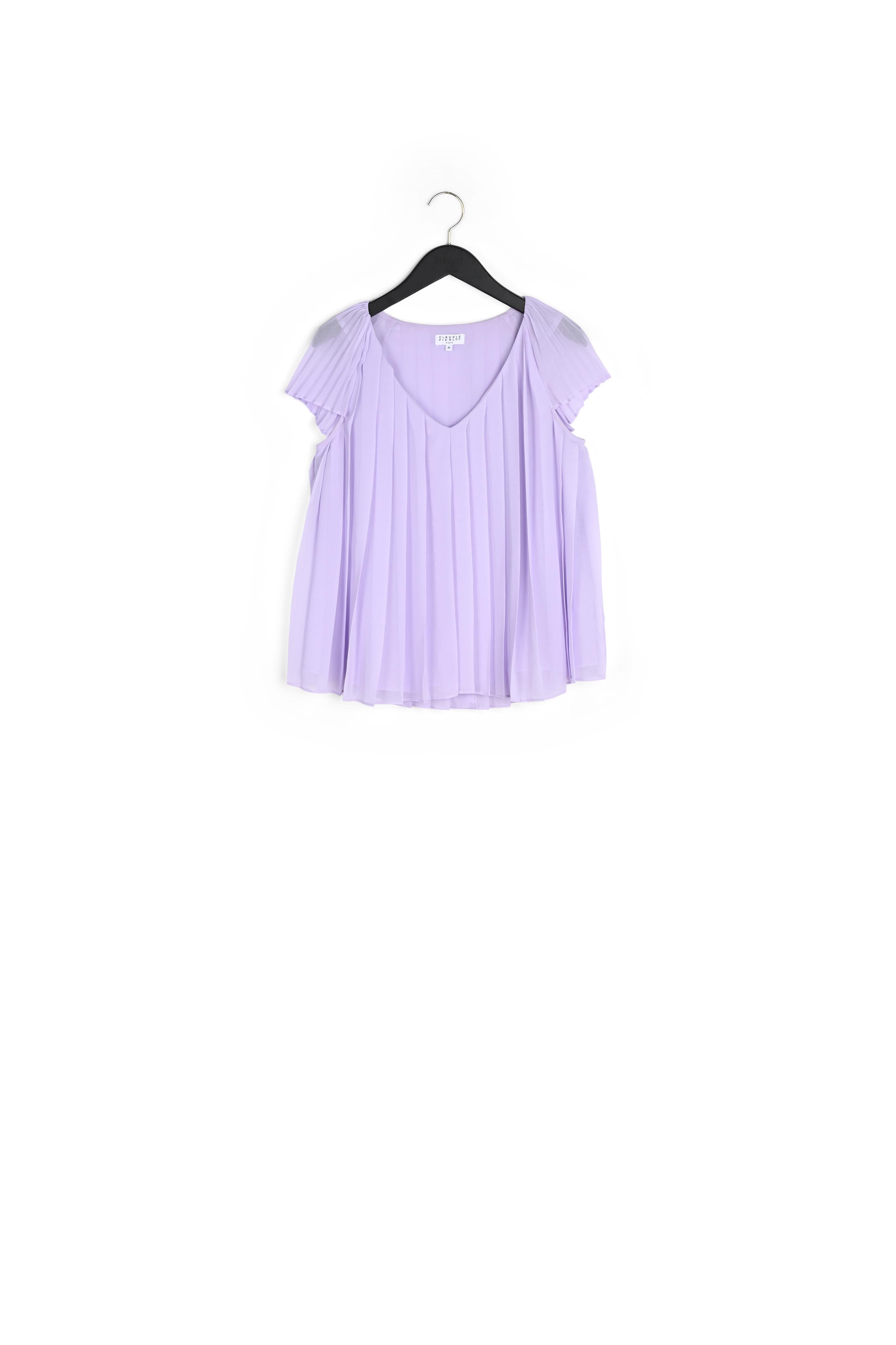 Top plissé ncolur col V Faume - seconde main