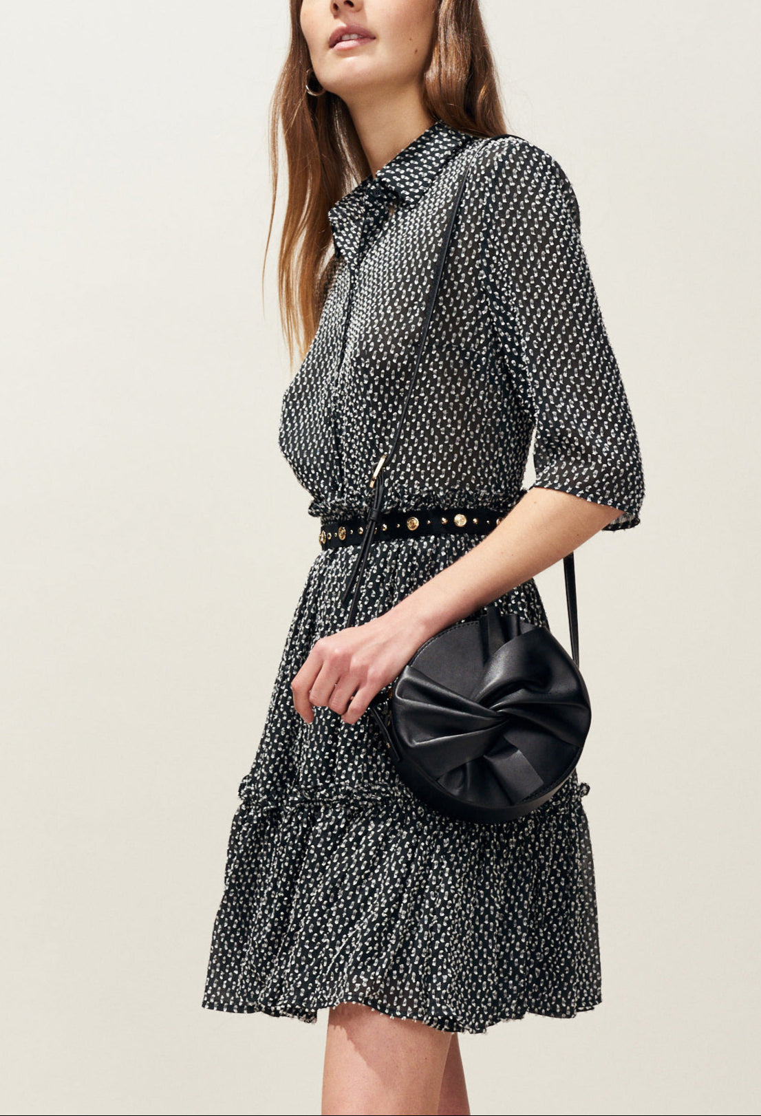 Robe chemise fluide à pois Faume - seconde main