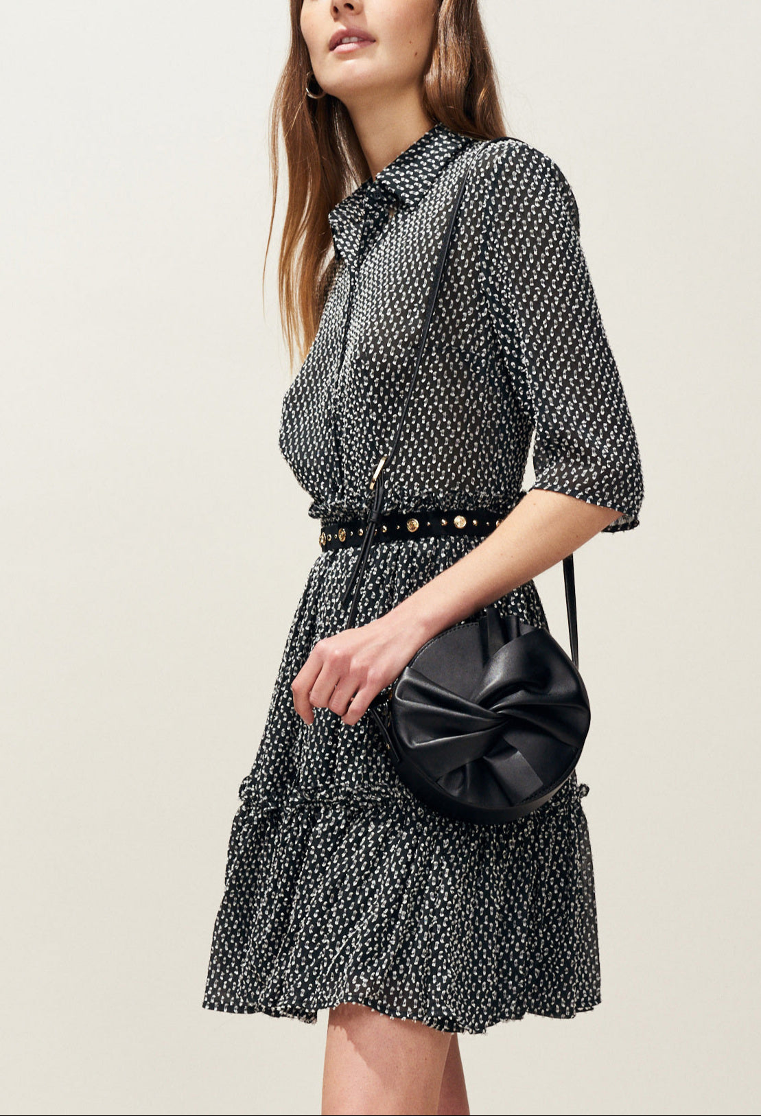 Robe chemise fluide à pois Faume - seconde main