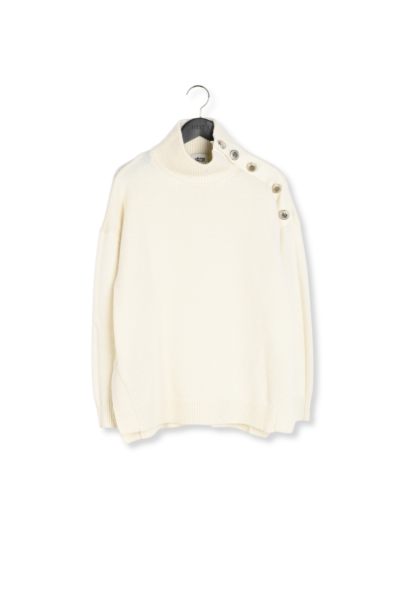 Pull col montant laine écru Faume - seconde main