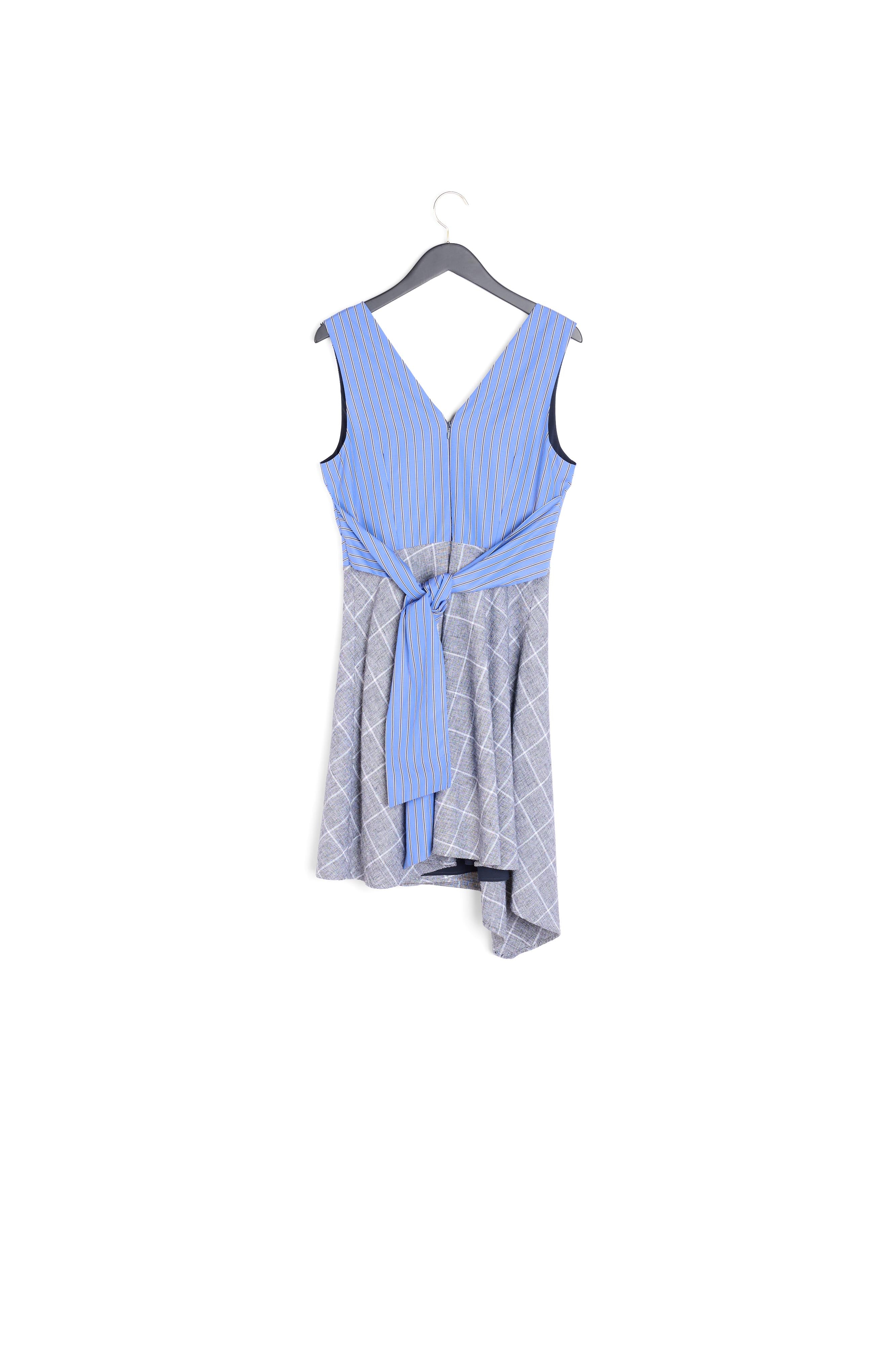 Robe bi-matière asymétrique Faume - seconde main