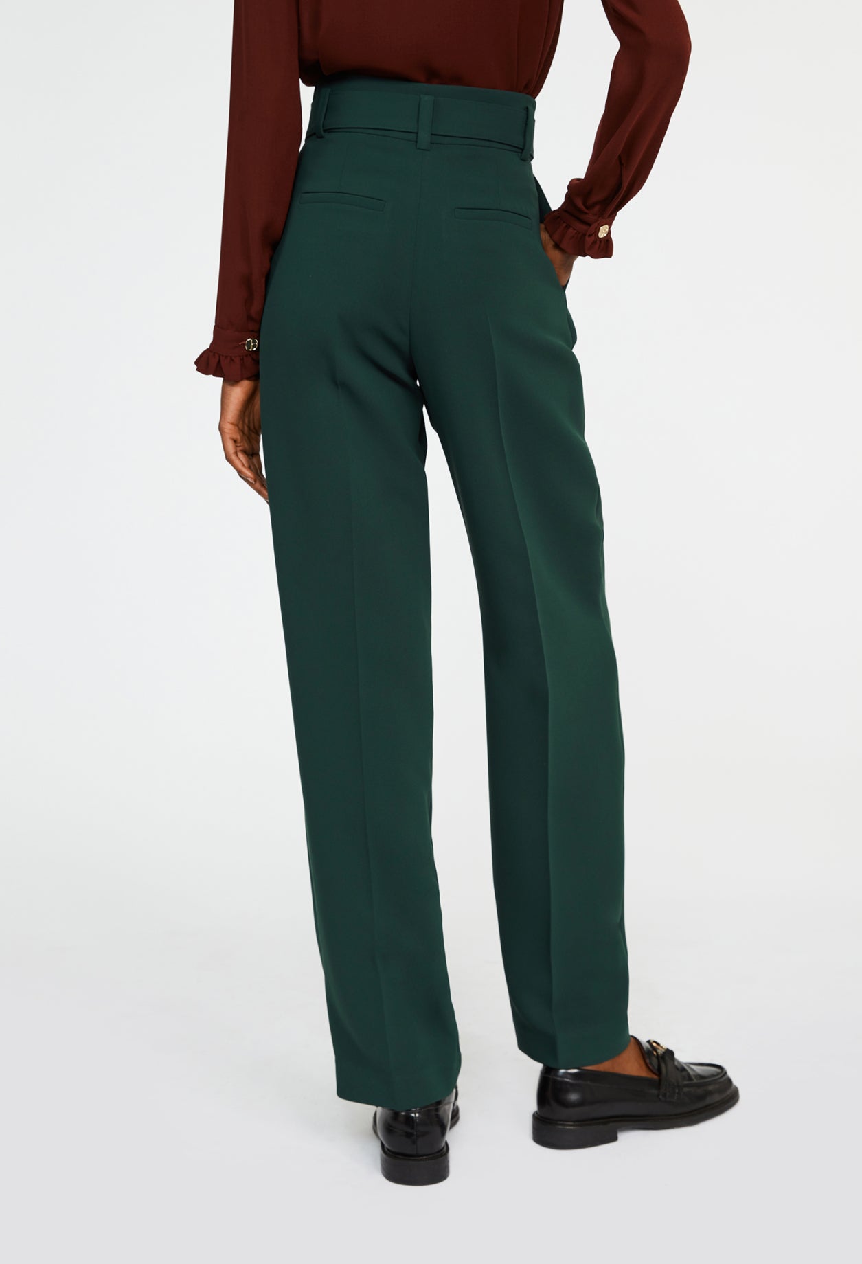 Pantalon tailleur ceinturé Faume - seconde main