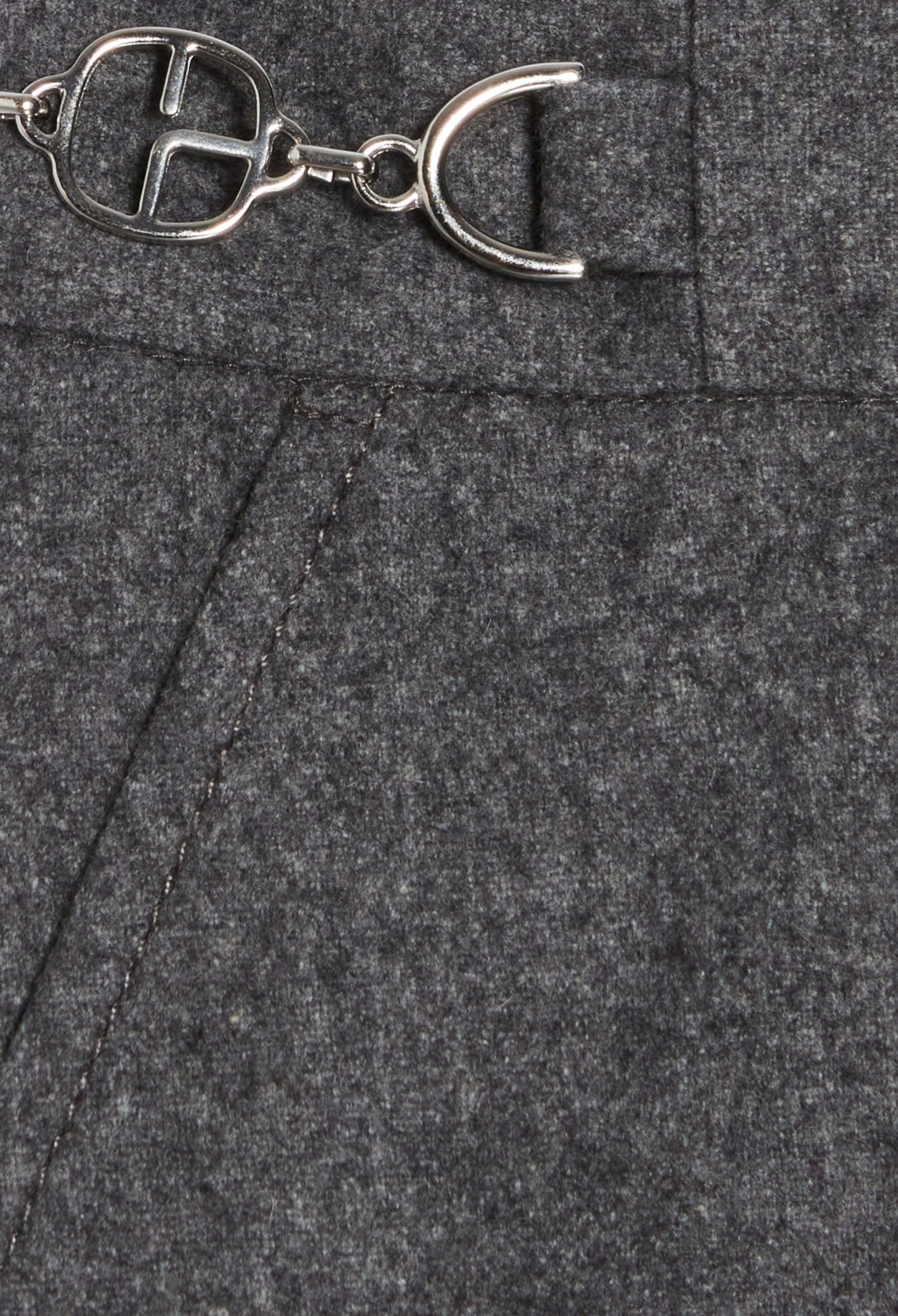 Jupe courte gris chiné Faume - seconde main