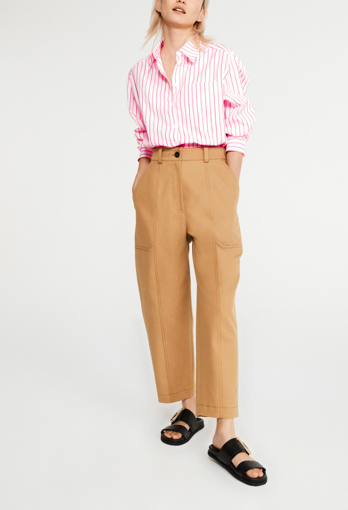 Chemise rayée maxi oversized Faume - seconde main