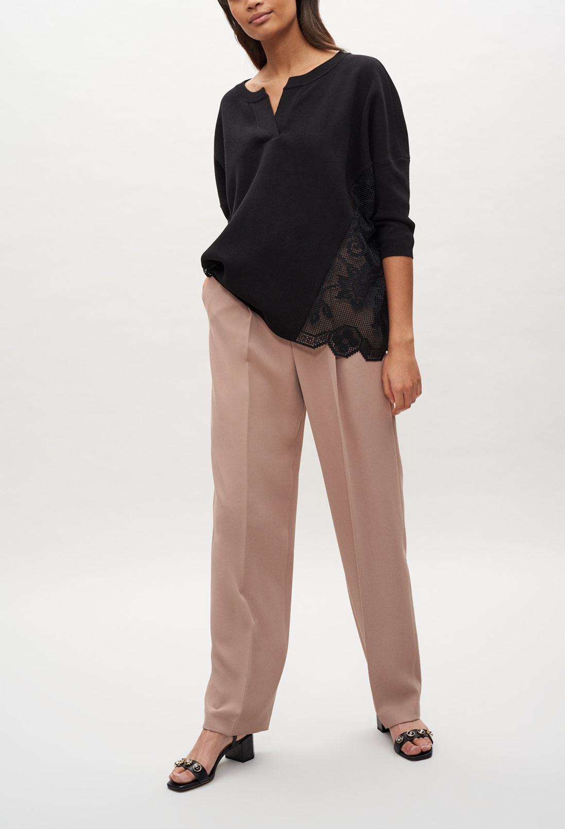 Pull à incrustations de dentelle Faume - seconde main