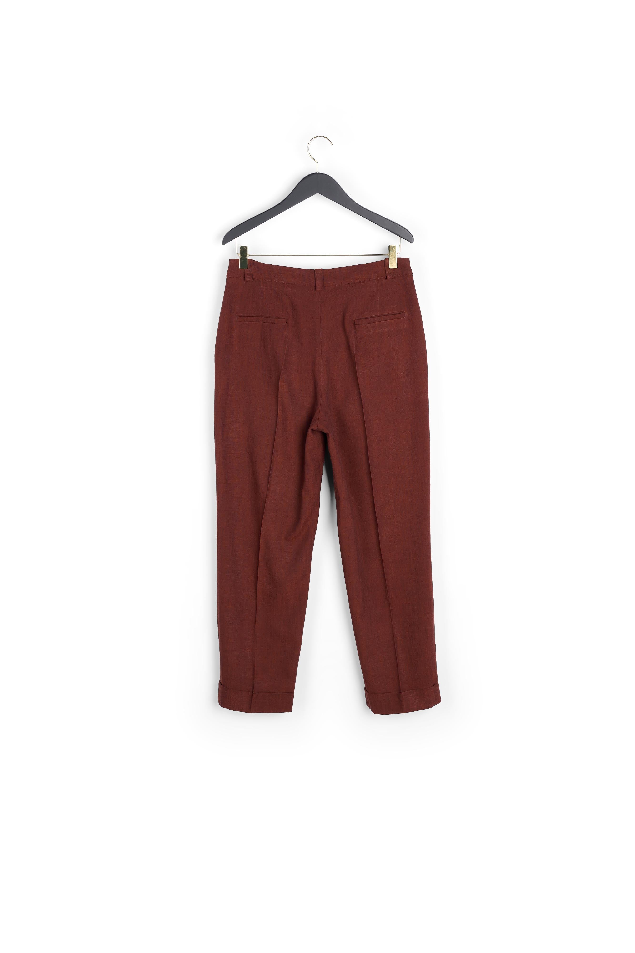 Pantalon marron tailleur Faume - seconde main