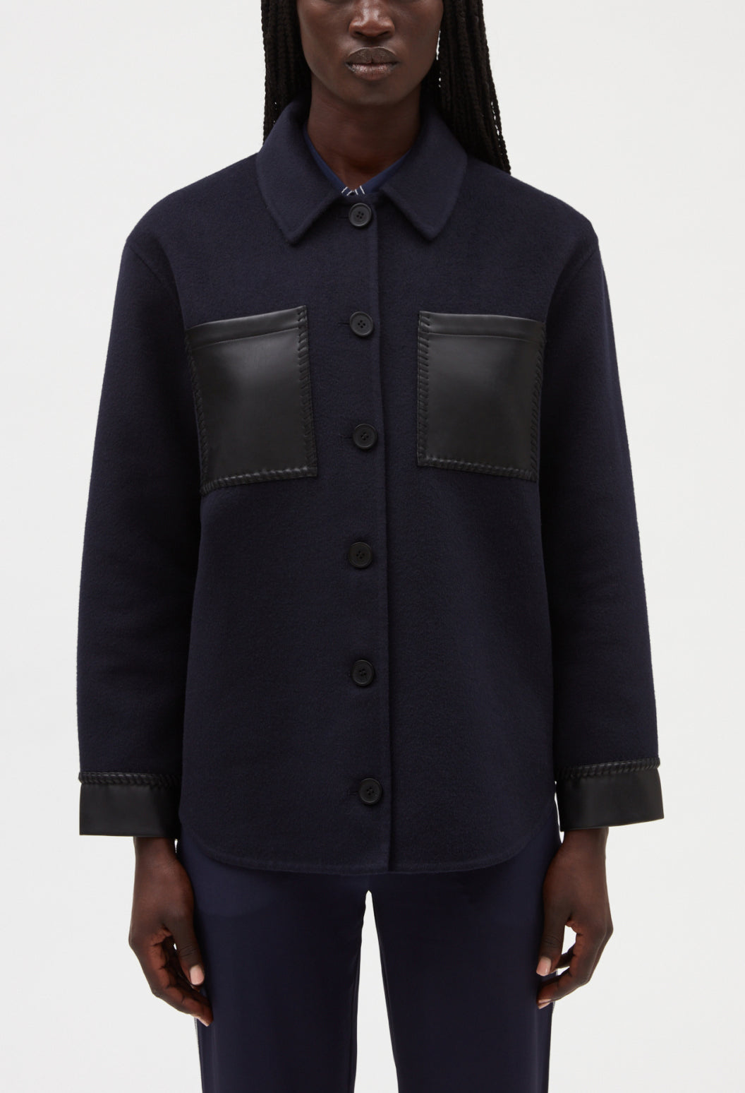 Manteau manches longues marine Faume - seconde main