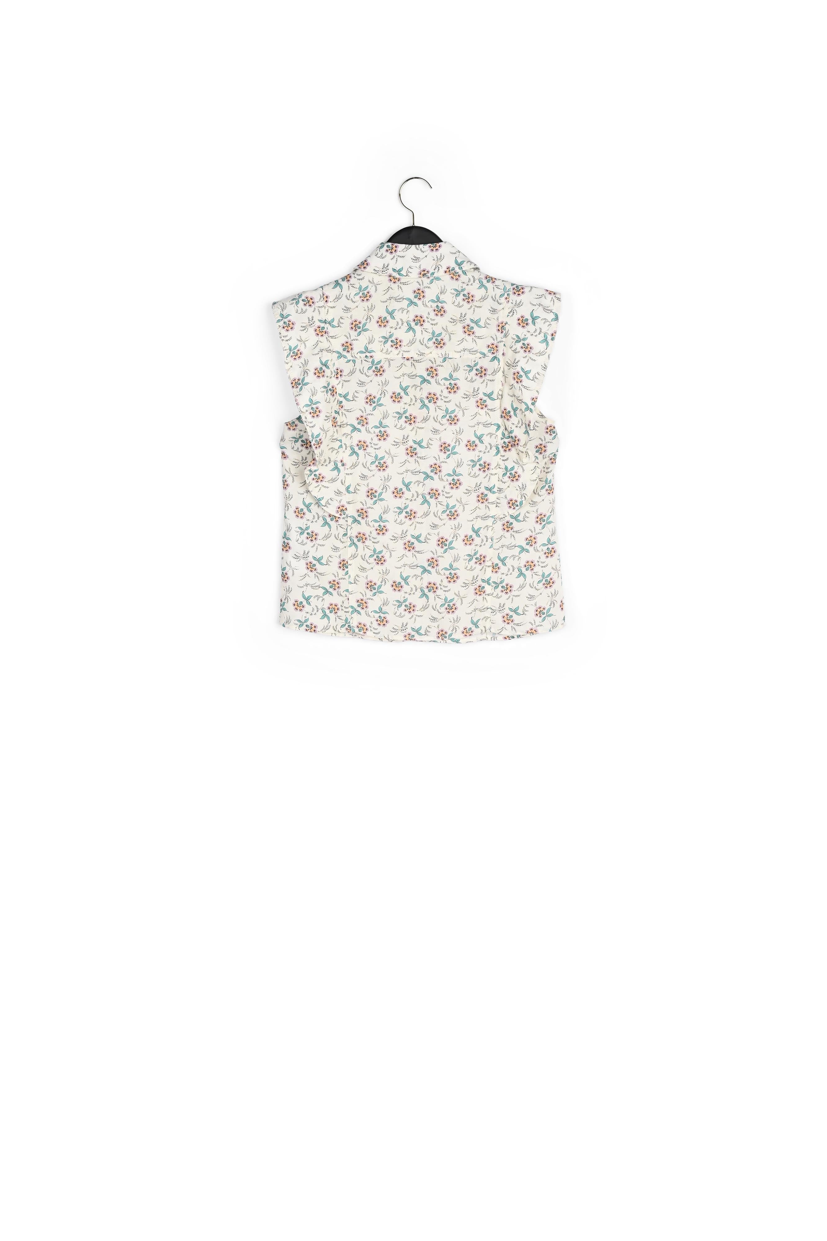 Chemise blanche imprimée sans manche Faume - seconde main