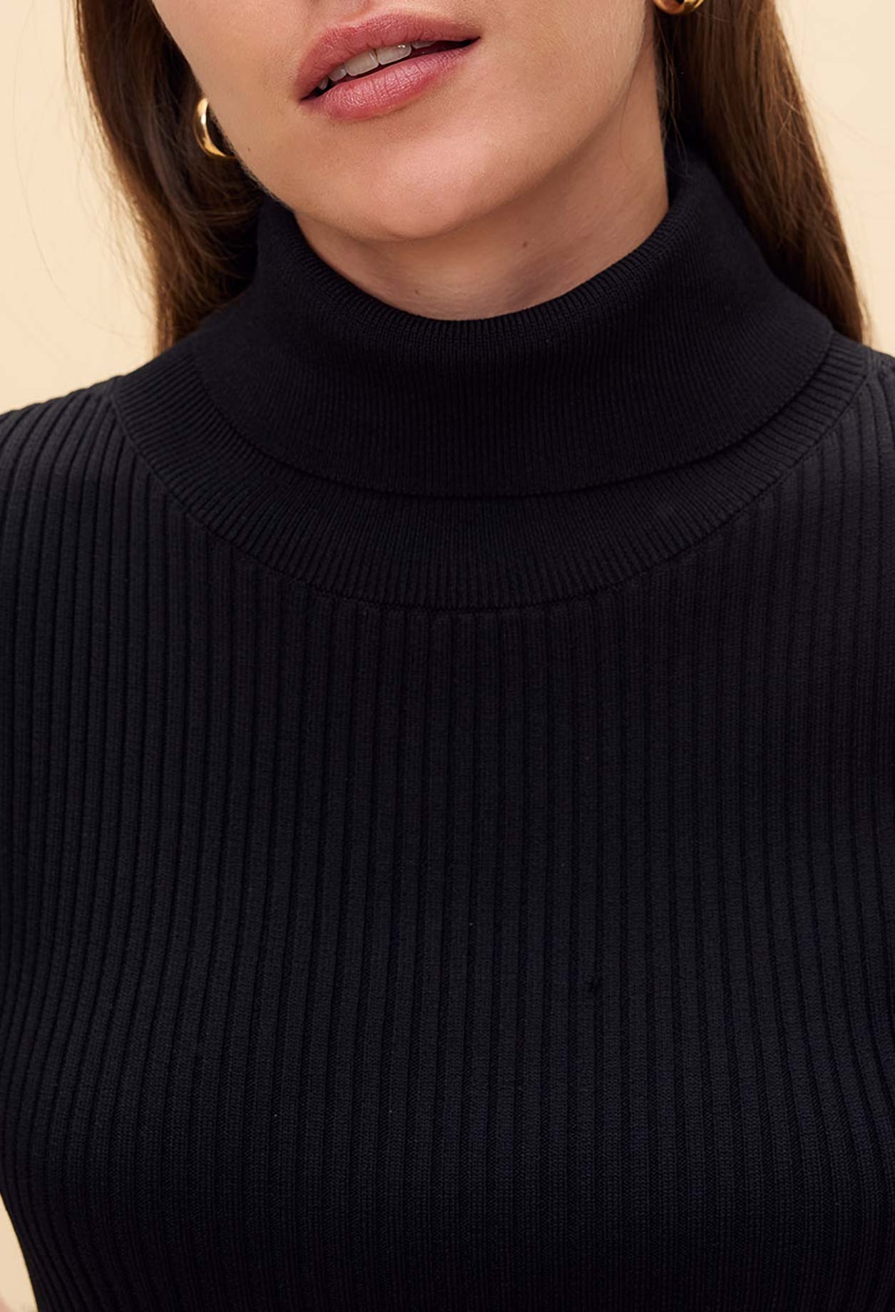 Robe maille col roulé ceinturée Faume - seconde main