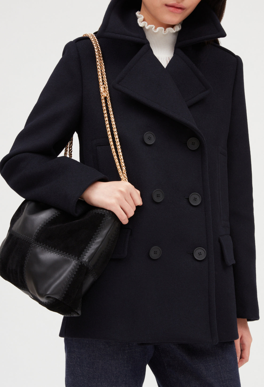 Caban marine en laine mélangée Faume - seconde main