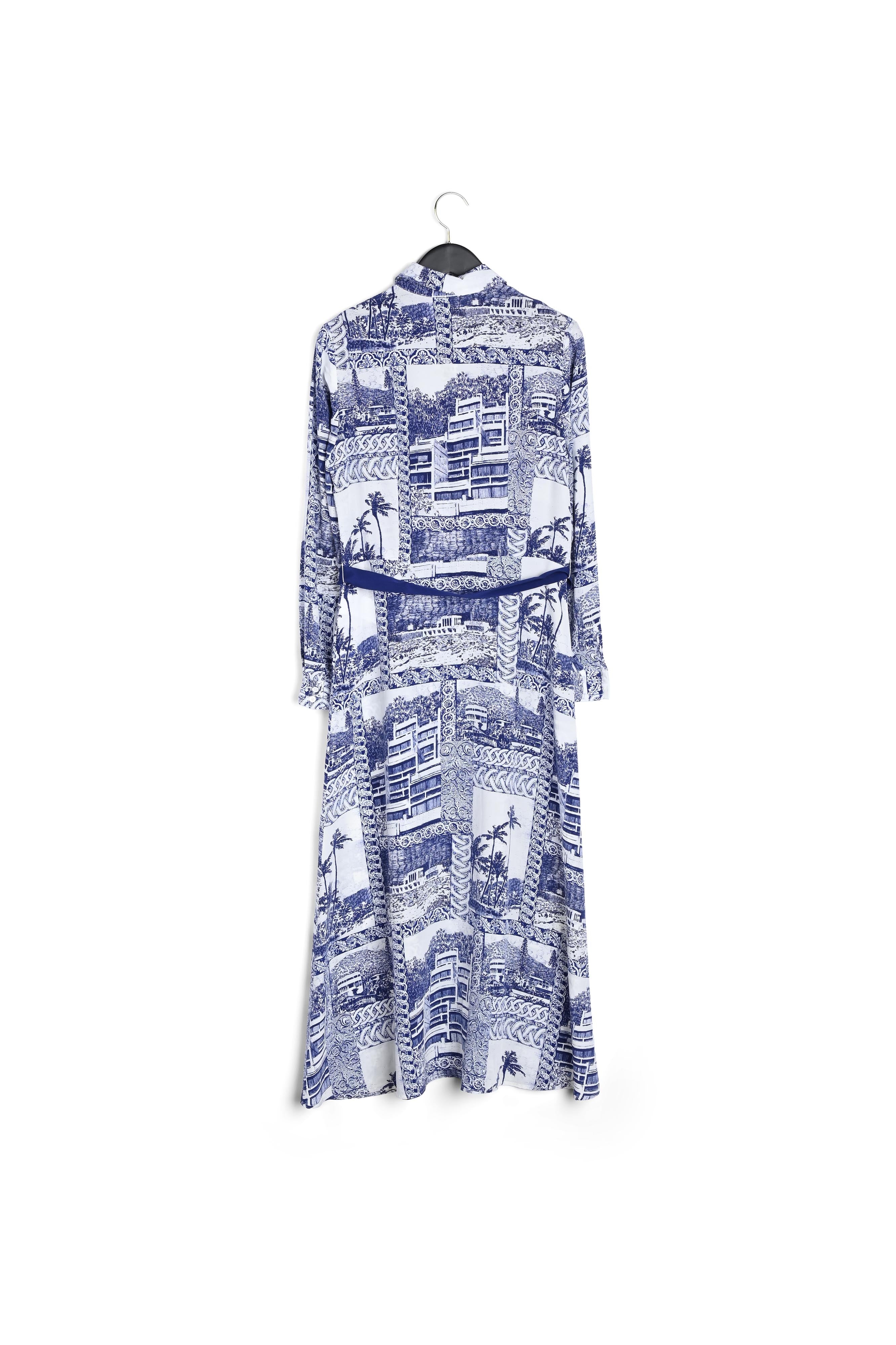 Robe longue toile de Jouy Faume - seconde main