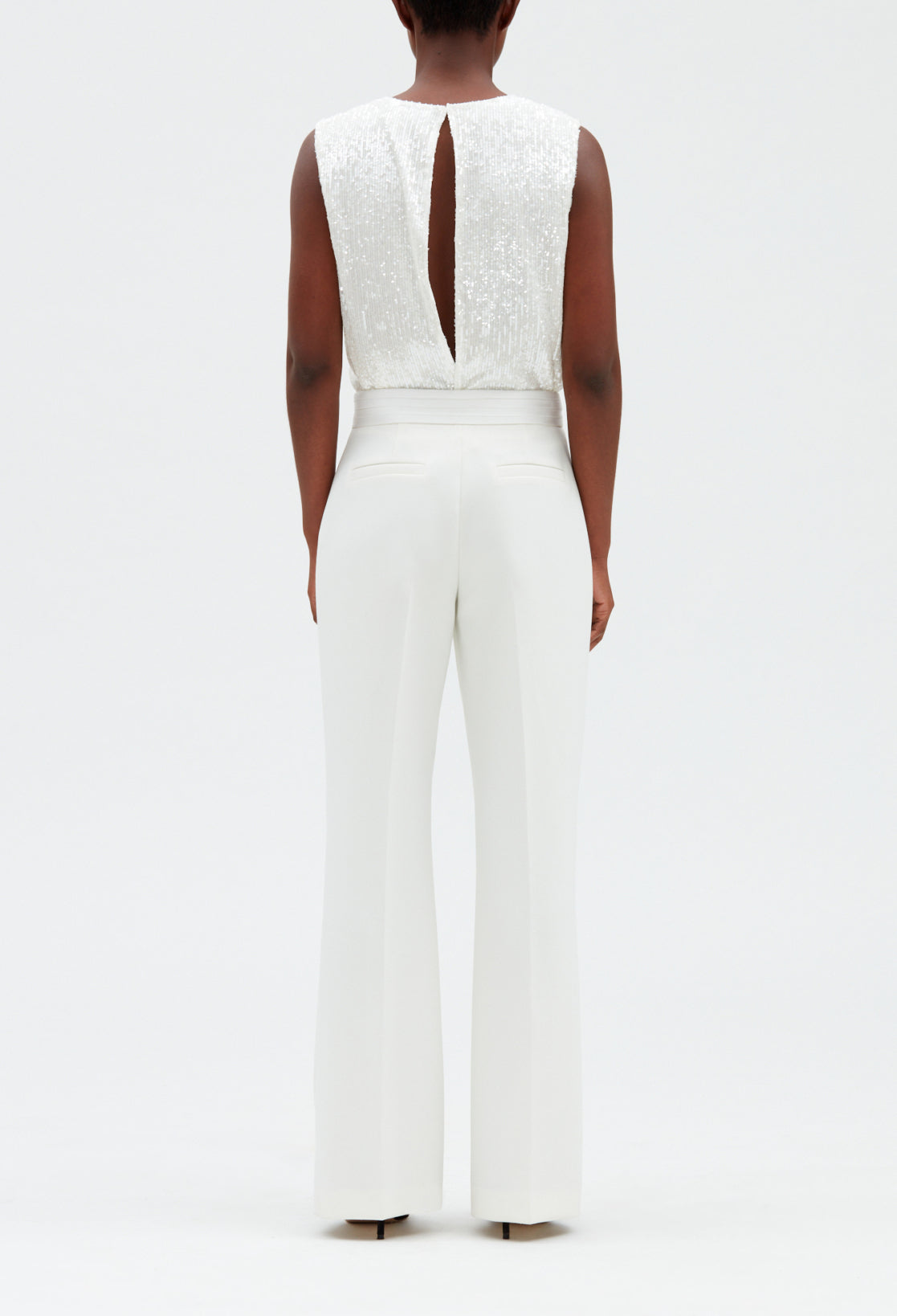 Pantalon de tailleur blanc Faume - seconde main