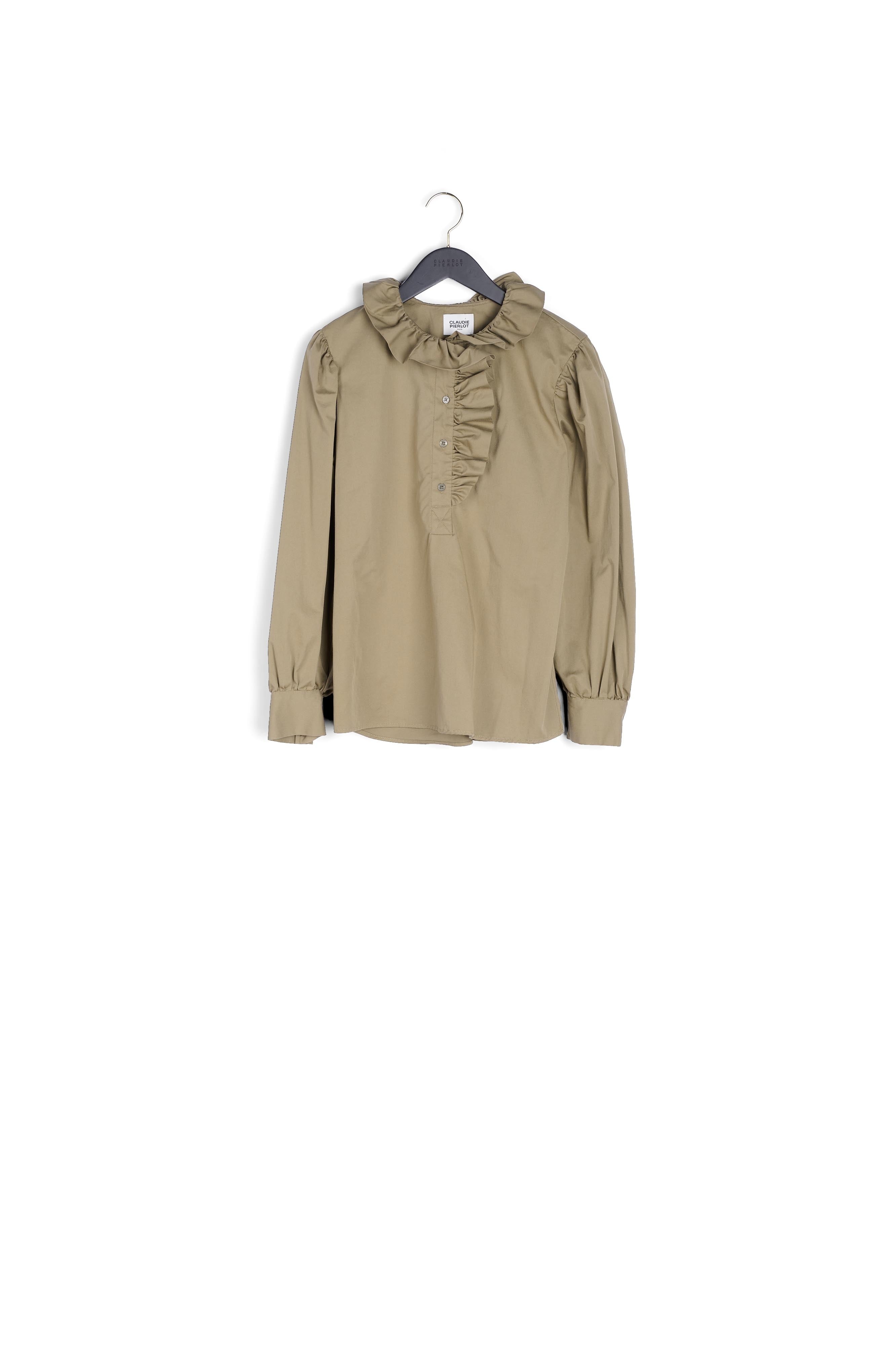 Blouse volants kaki Faume - seconde main