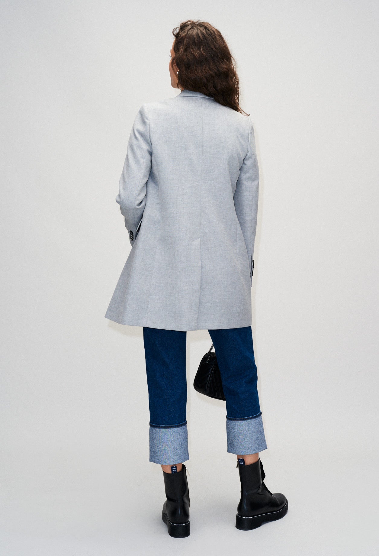 Manteau croisé coupe masculine Faume - seconde main