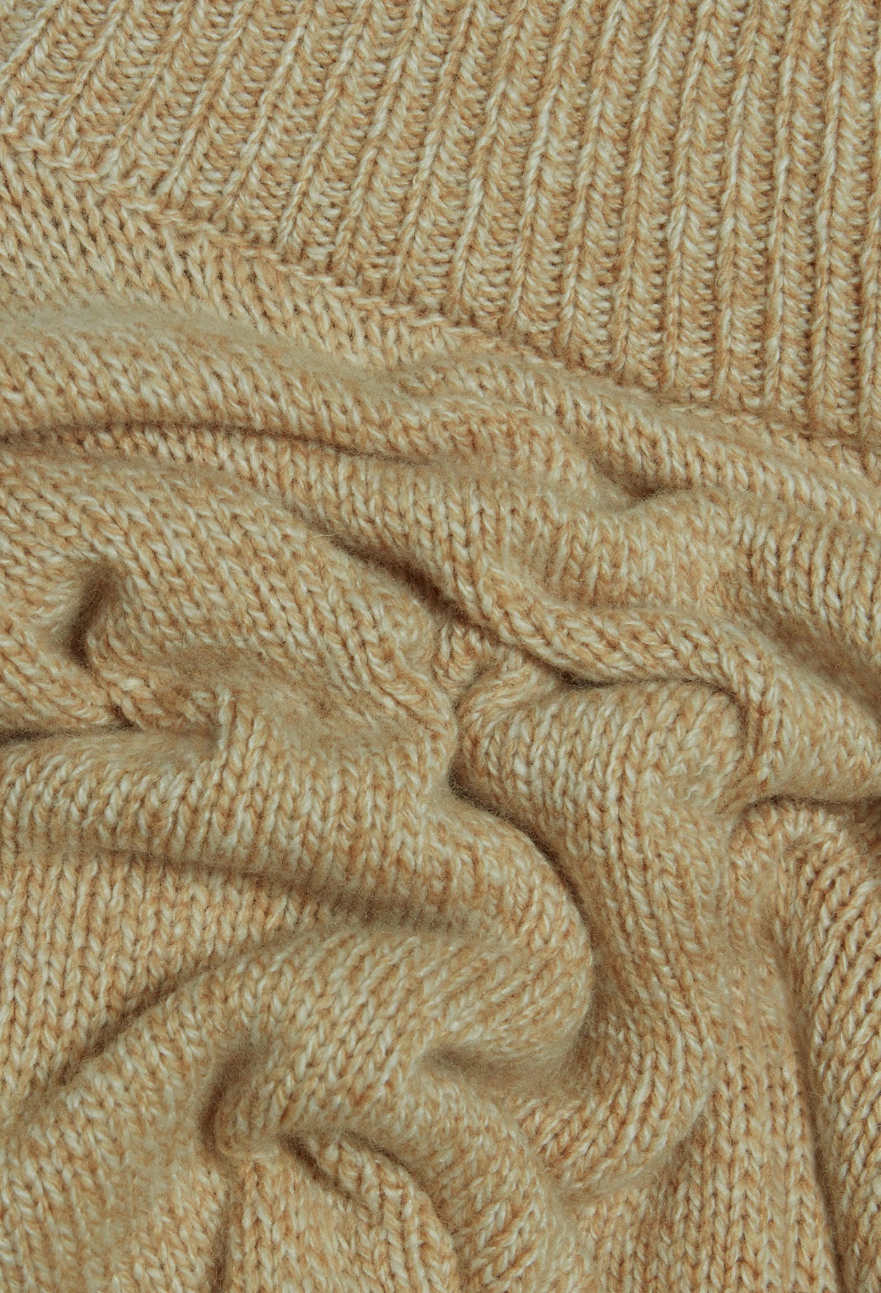 Pull à col cheminée en laine traçable Faume - seconde main