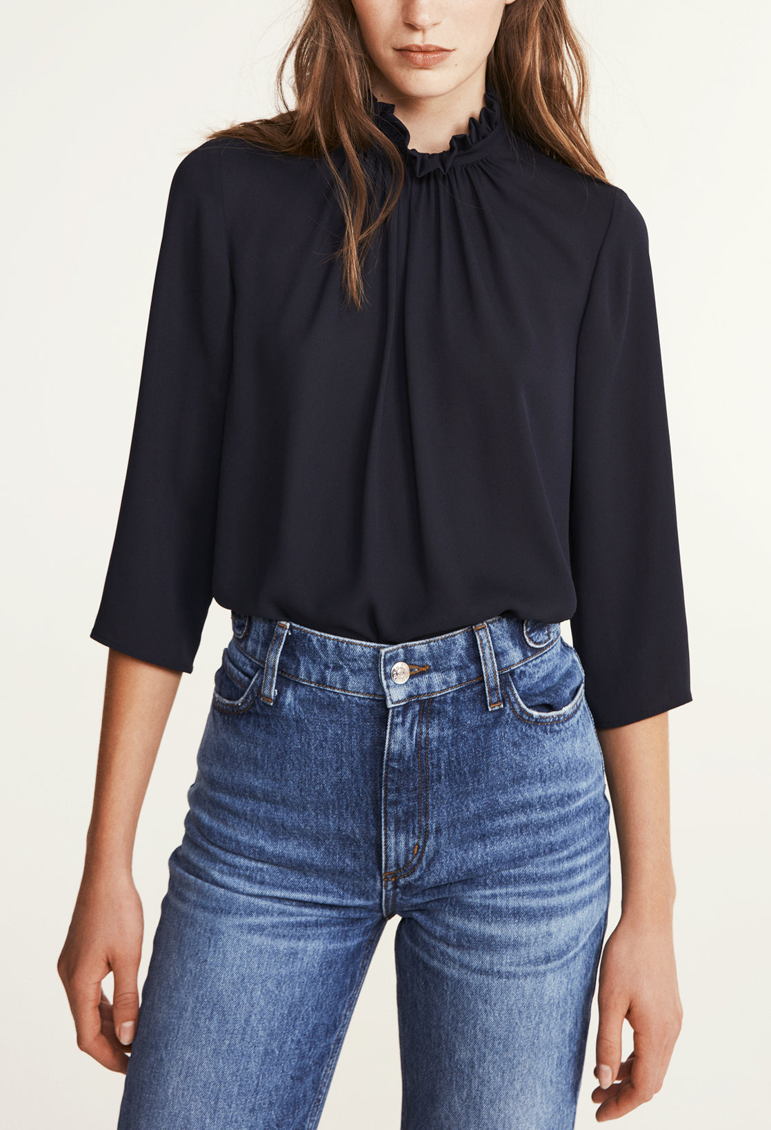 Blouse à col victorien Faume - seconde main