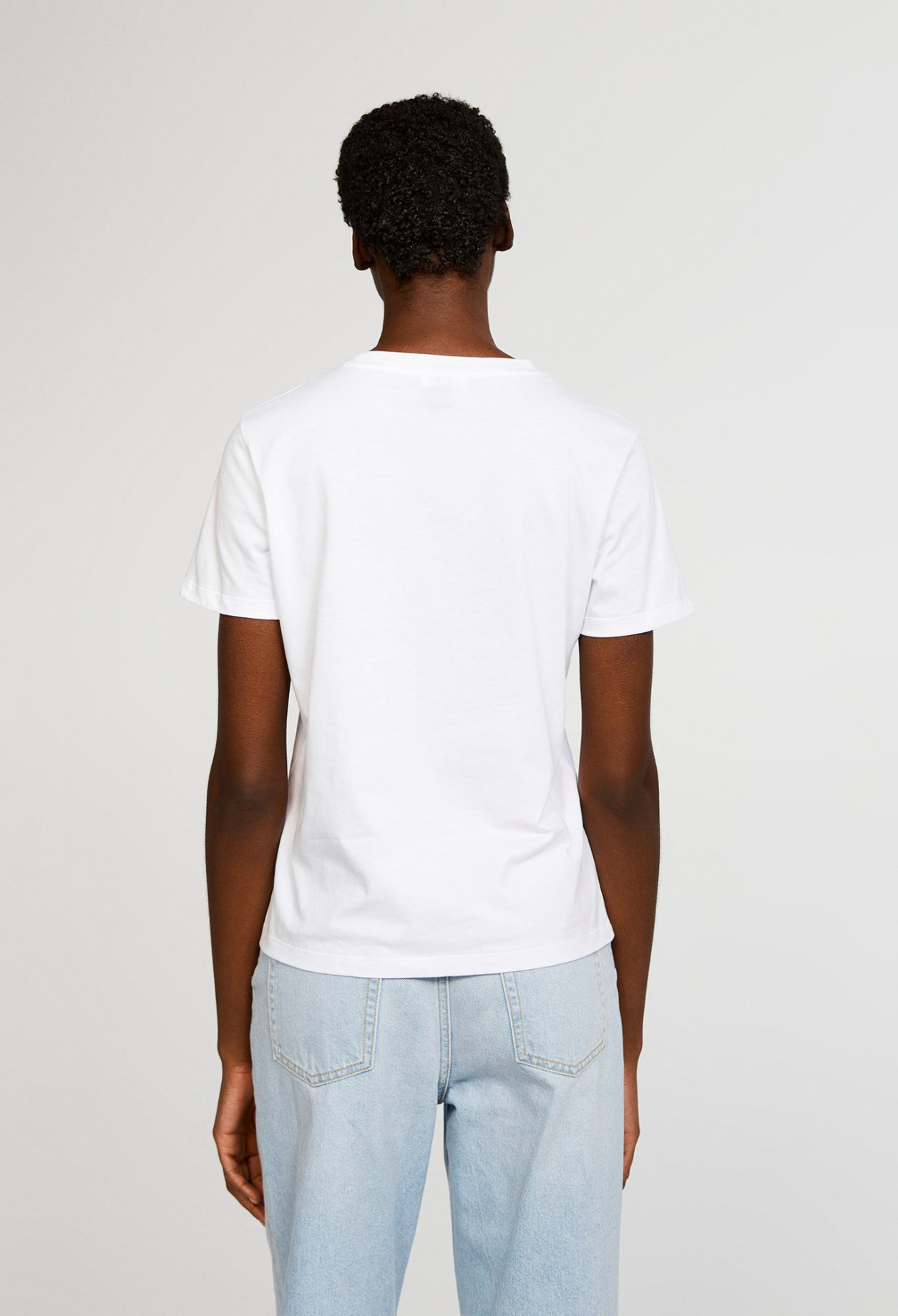 T-shirt brodé en coton bio Faume - seconde main