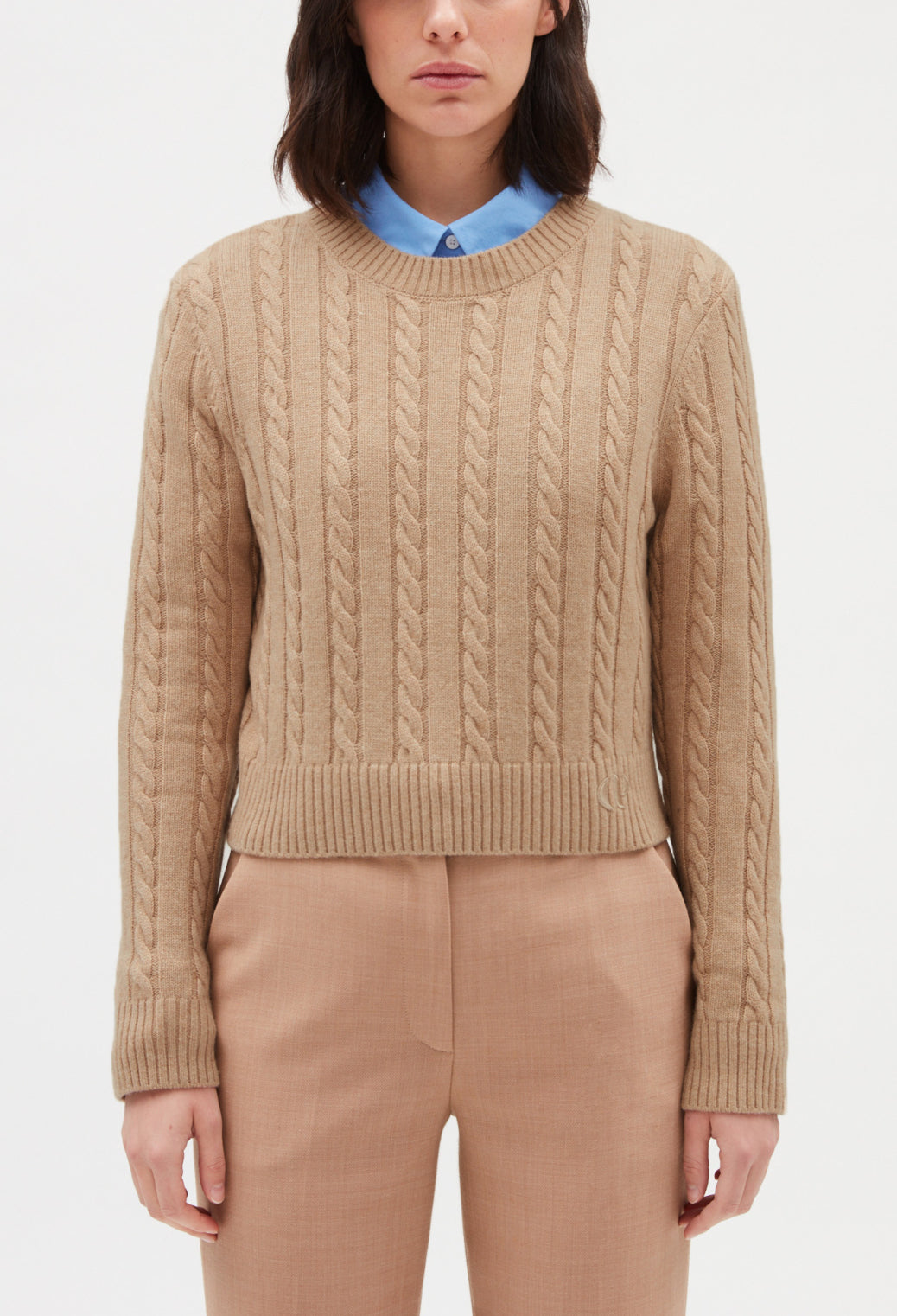 Pull court maille torsadée Faume - seconde main