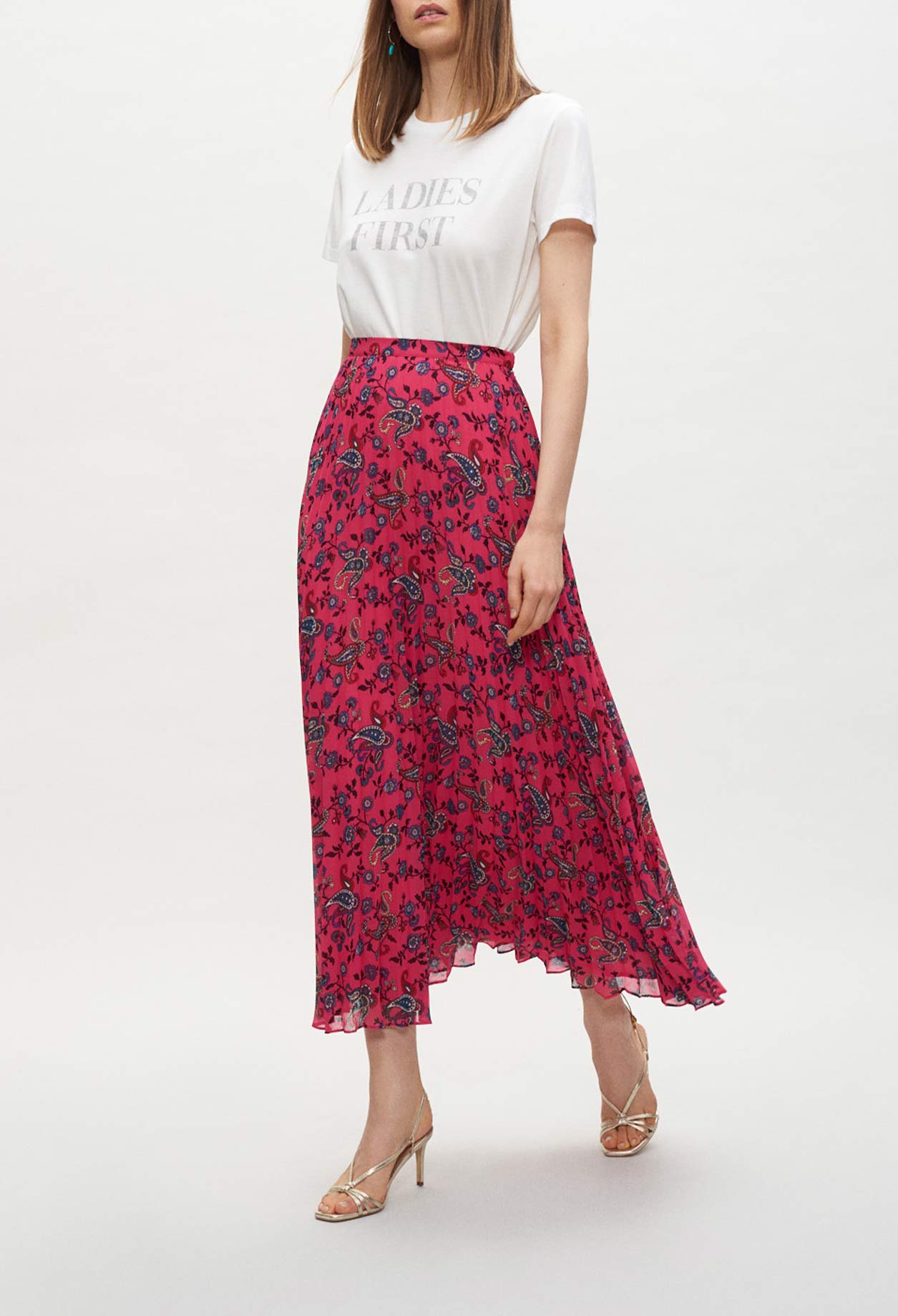 Jupe longue à motifs cachemire Faume - seconde main