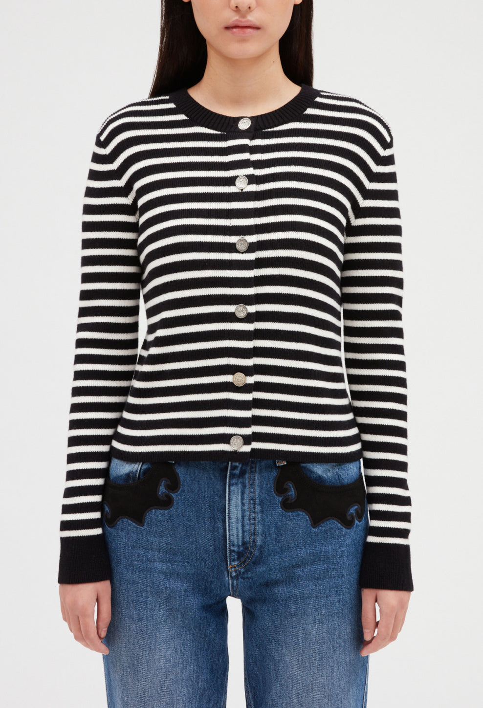 Gilet rayé maille Faume - seconde main