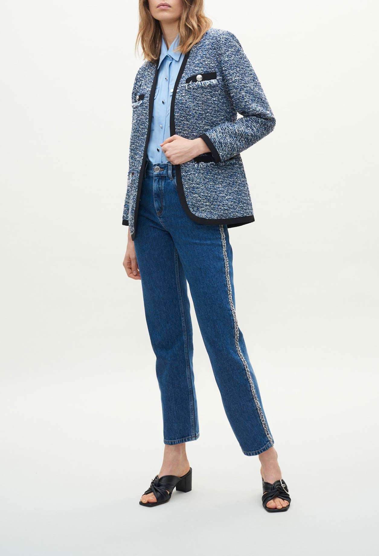 Veste tweed à galons Faume - seconde main