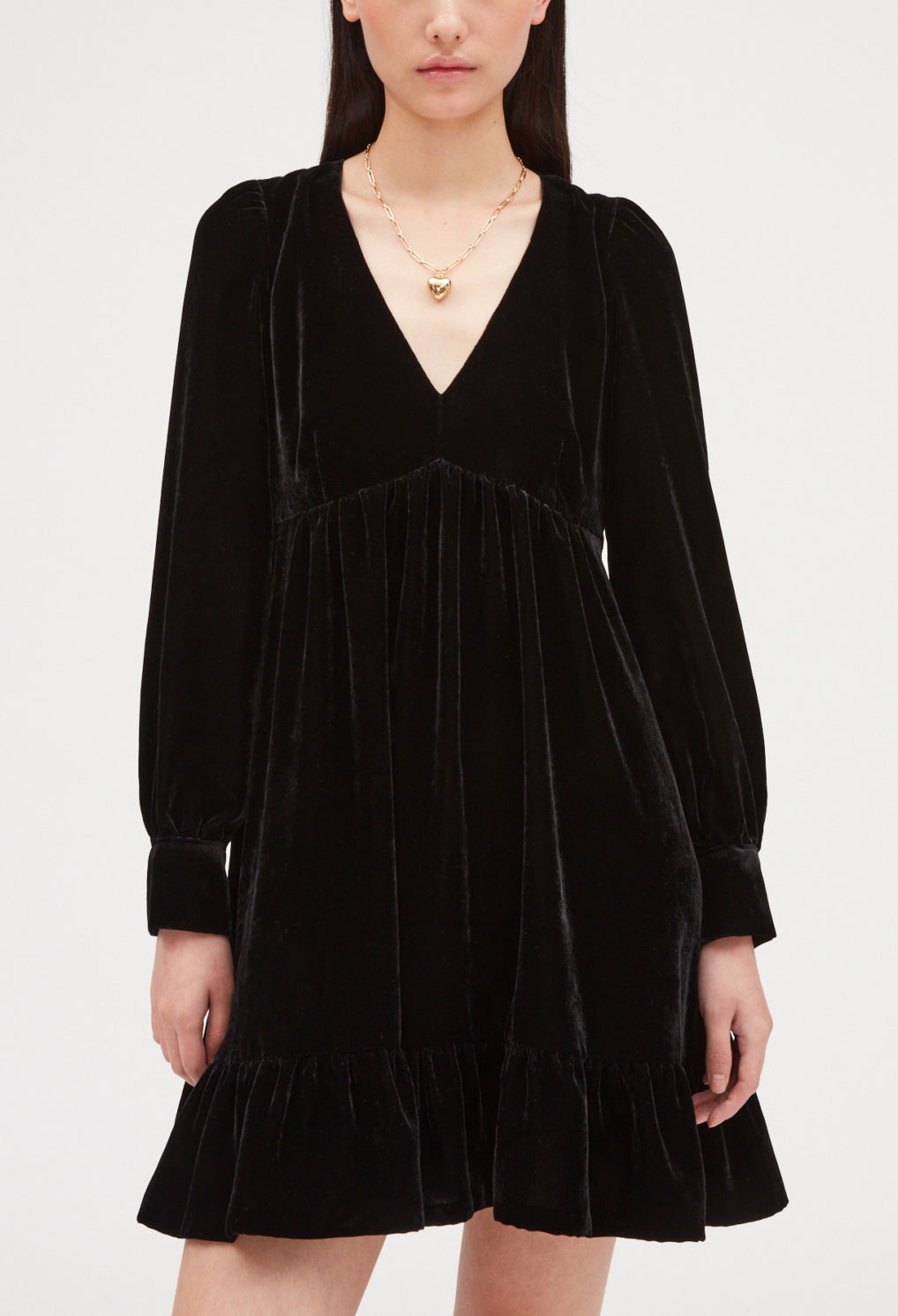 Robe courte velours noir Faume - seconde main