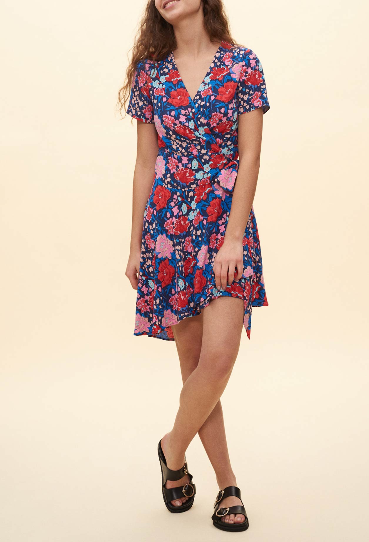 Robe fleurie asymétrique Faume - seconde main