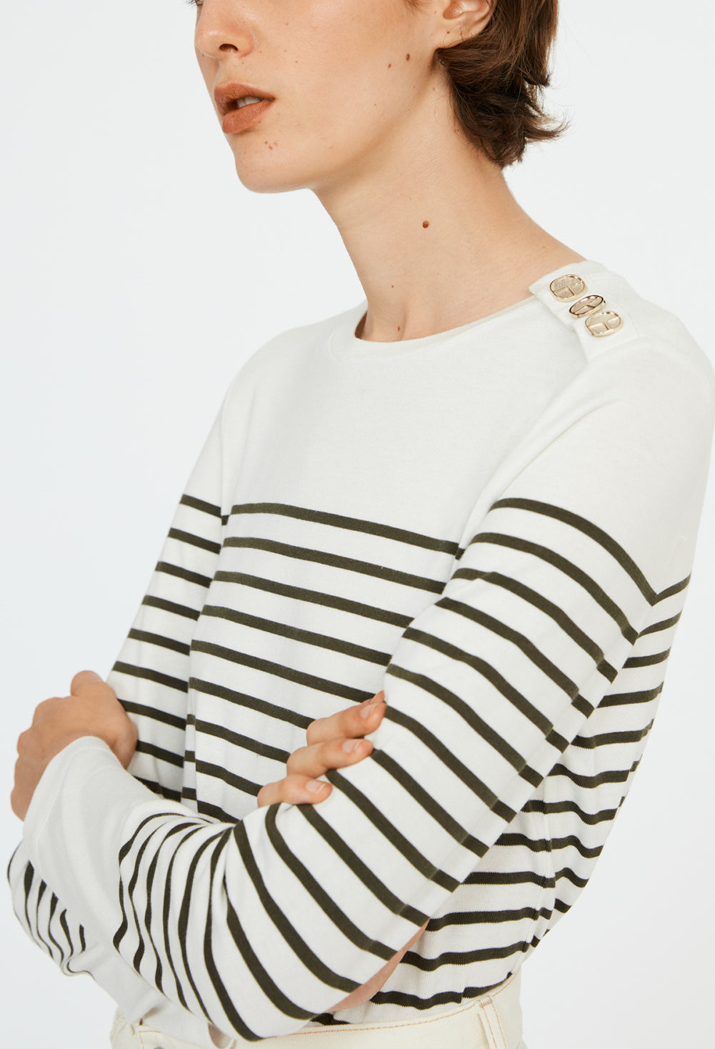 T-shirt marinière à bouton Faume - seconde main