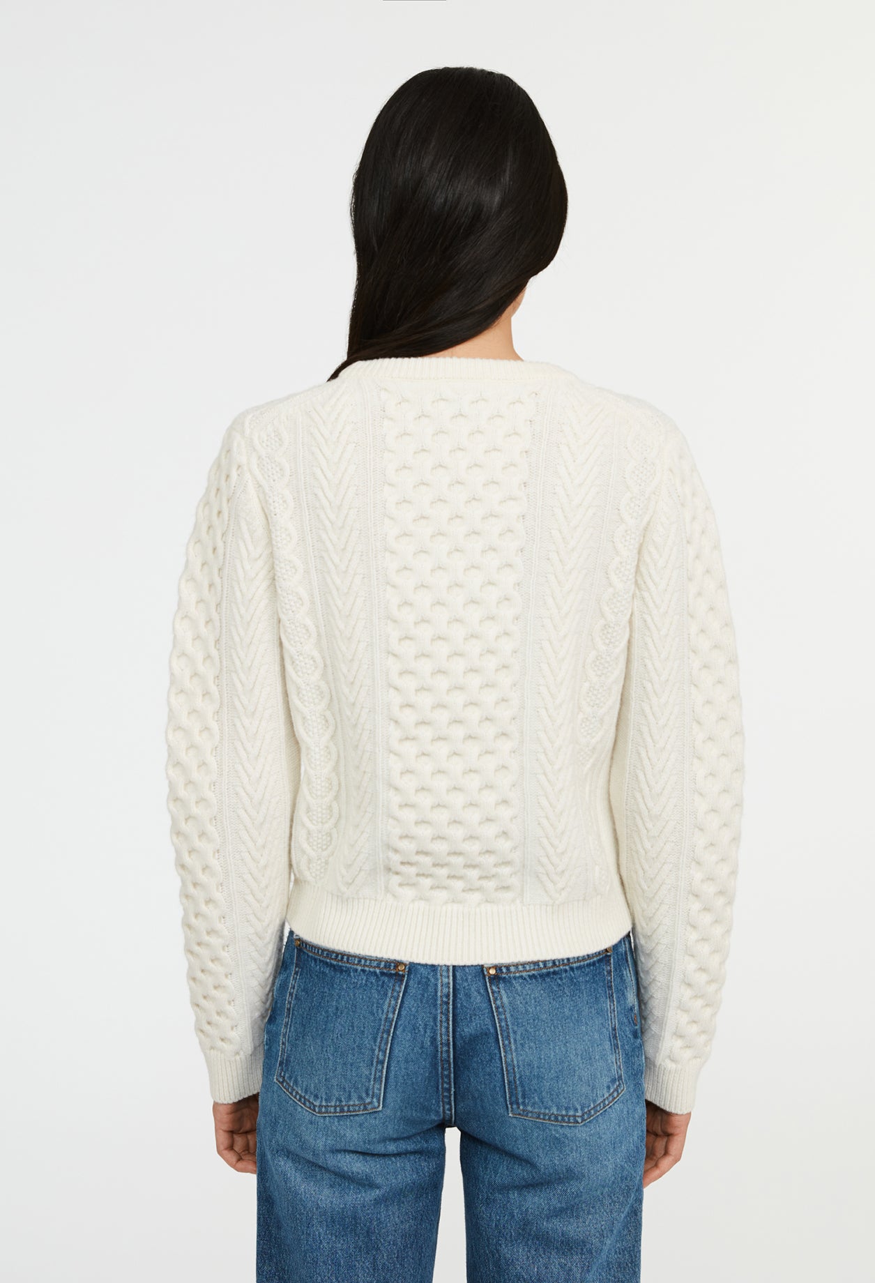 Pull torsadé écru Faume - seconde main