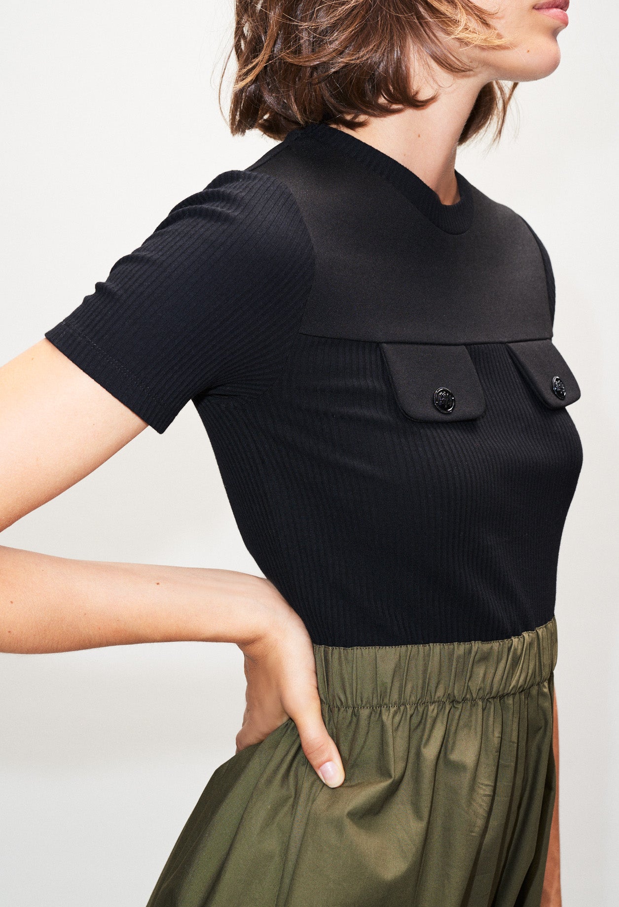 Robe longueur midi bi matière Faume - seconde main