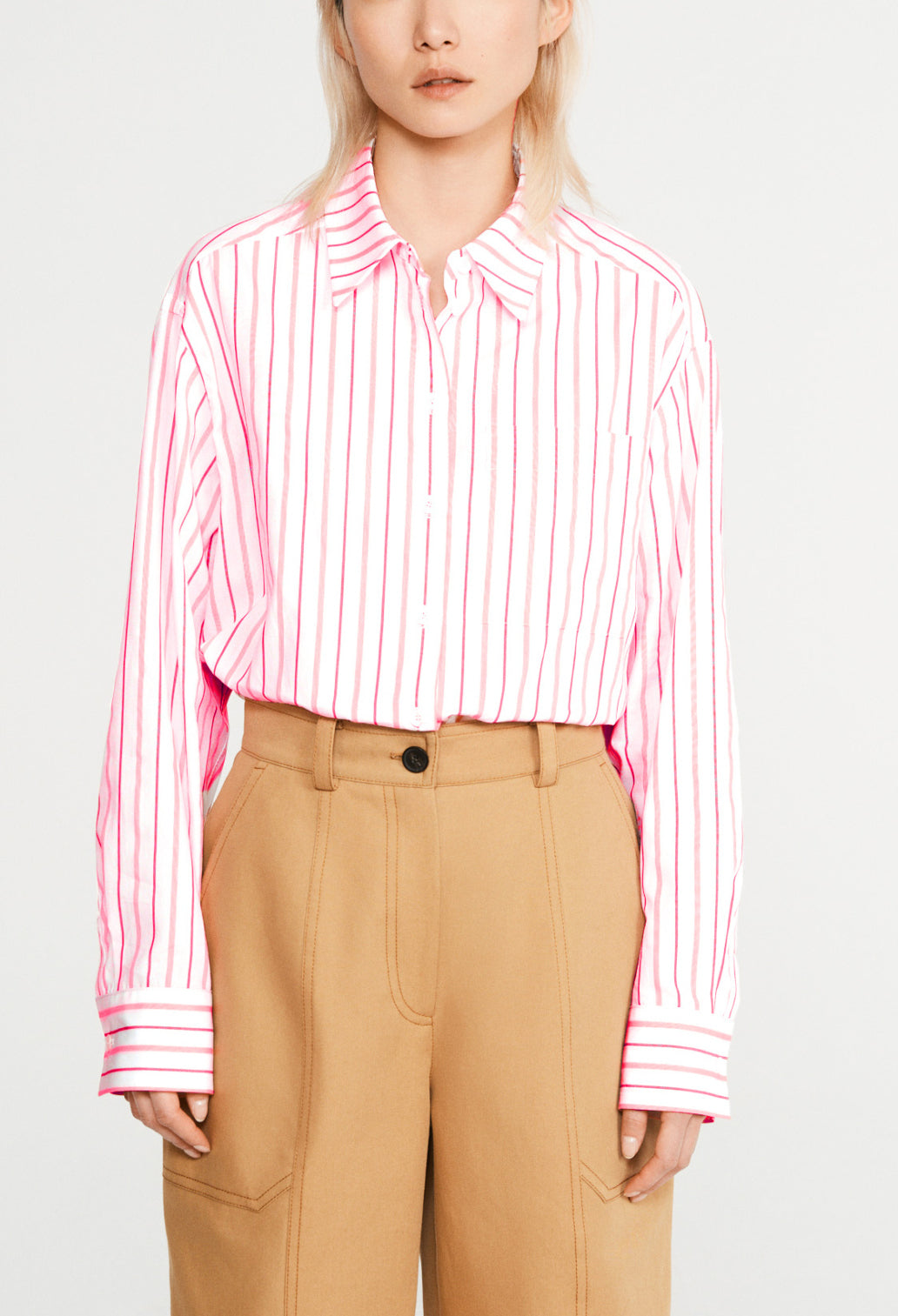 Chemise rayée maxi oversized Faume - seconde main