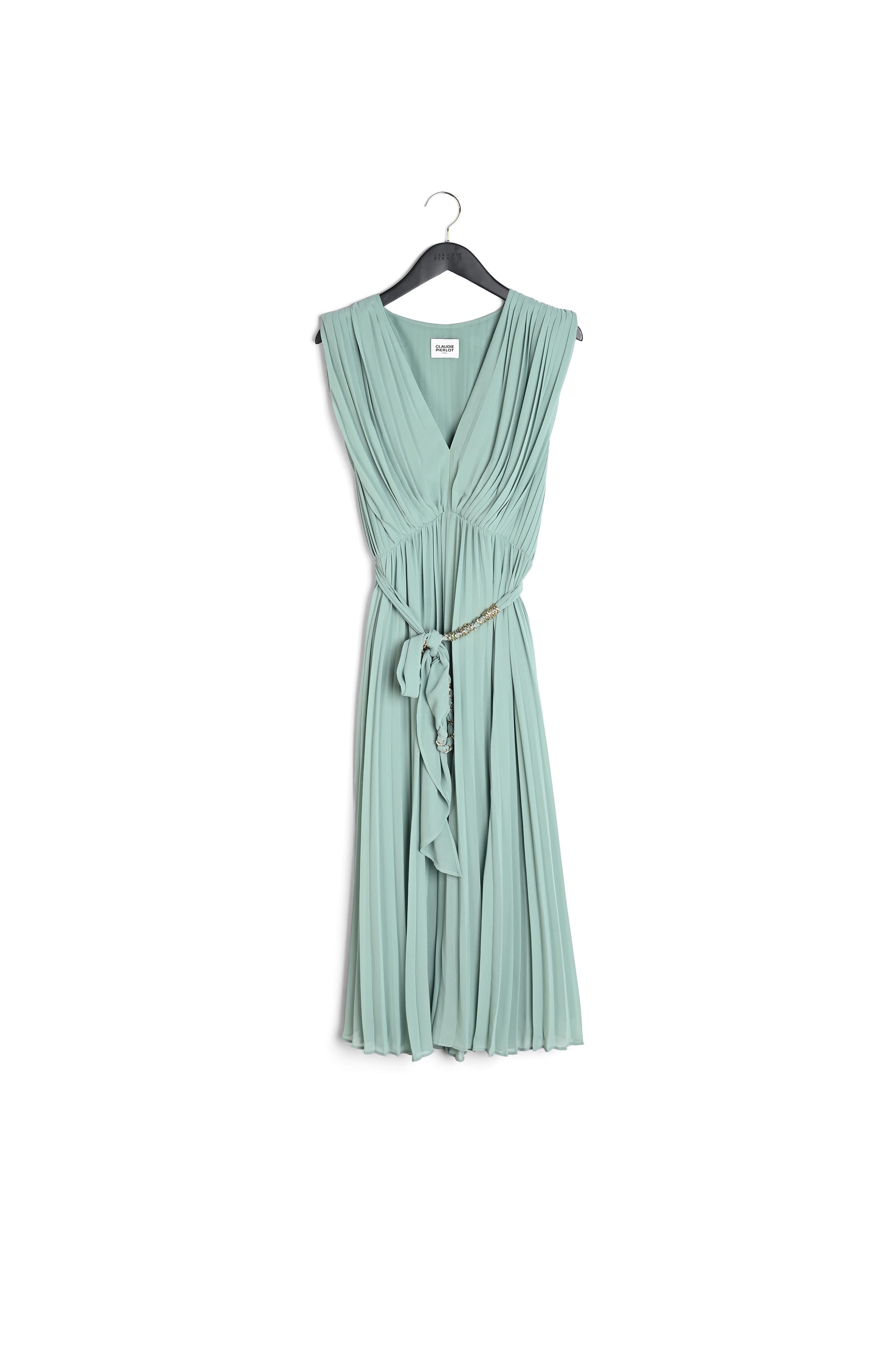 Robe midi plissée ceinturée Faume - seconde main