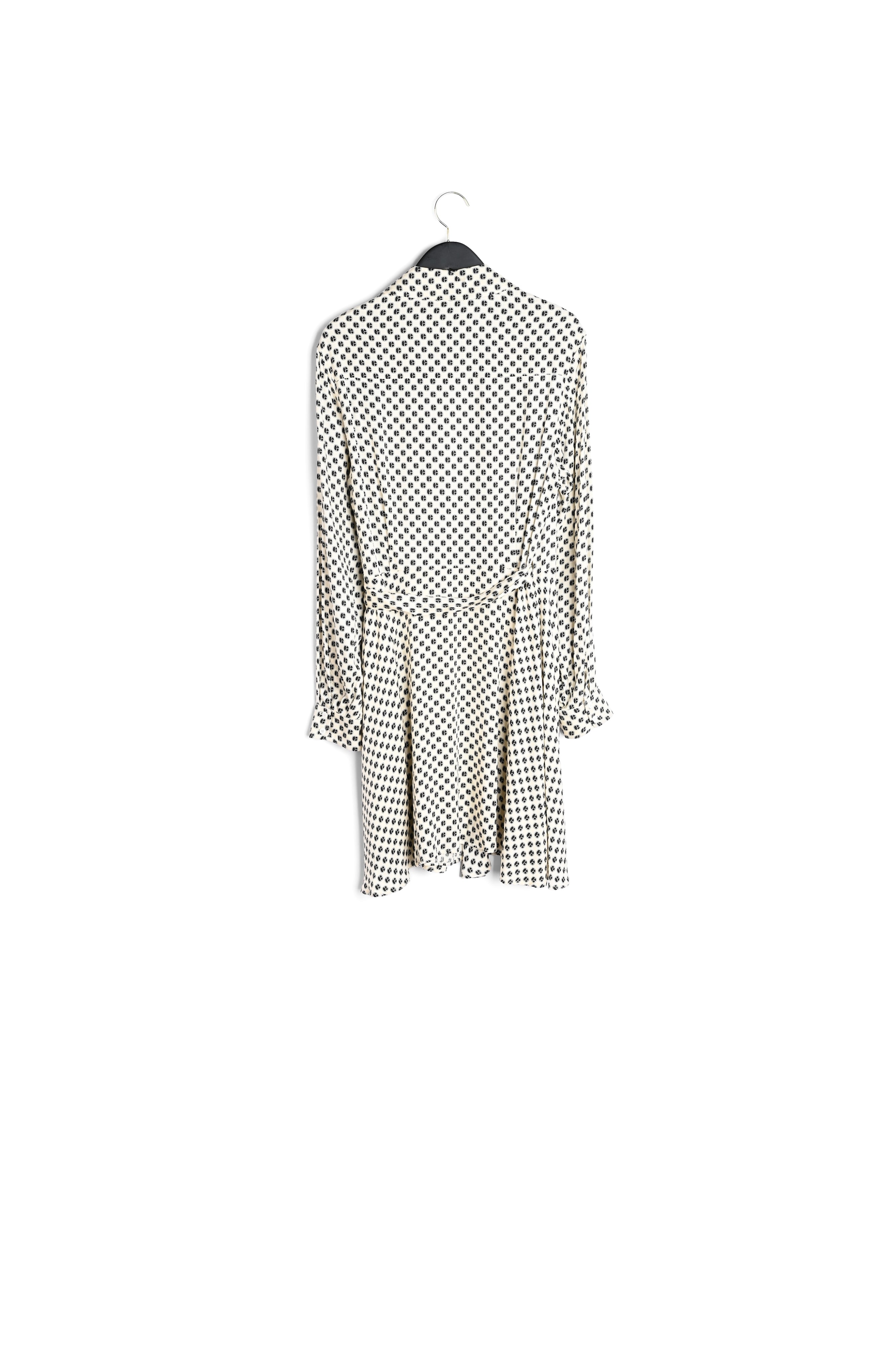 Robe portefeuille imprimé noir et blanc Faume - seconde main