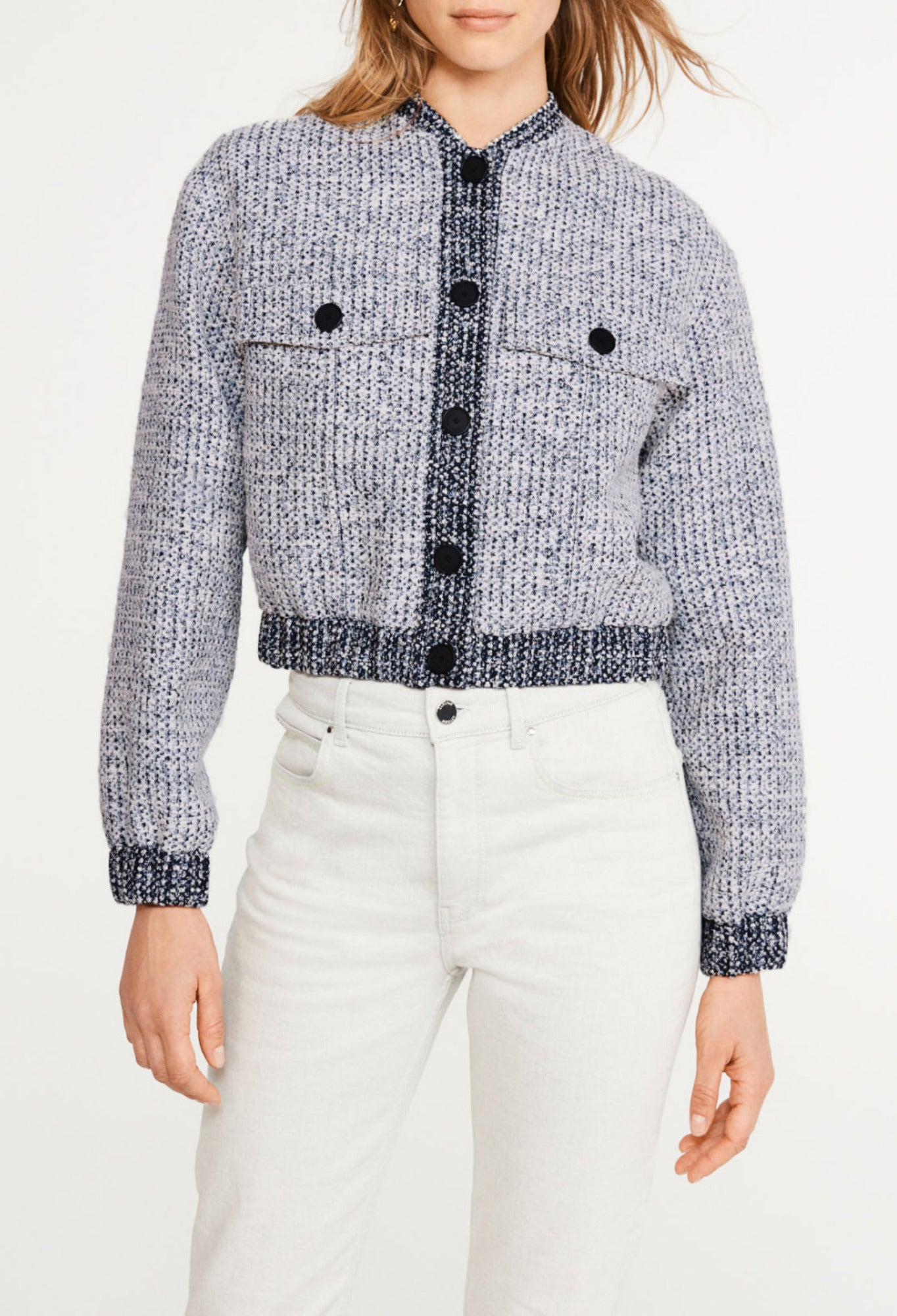 Bomber en tweed Faume - seconde main