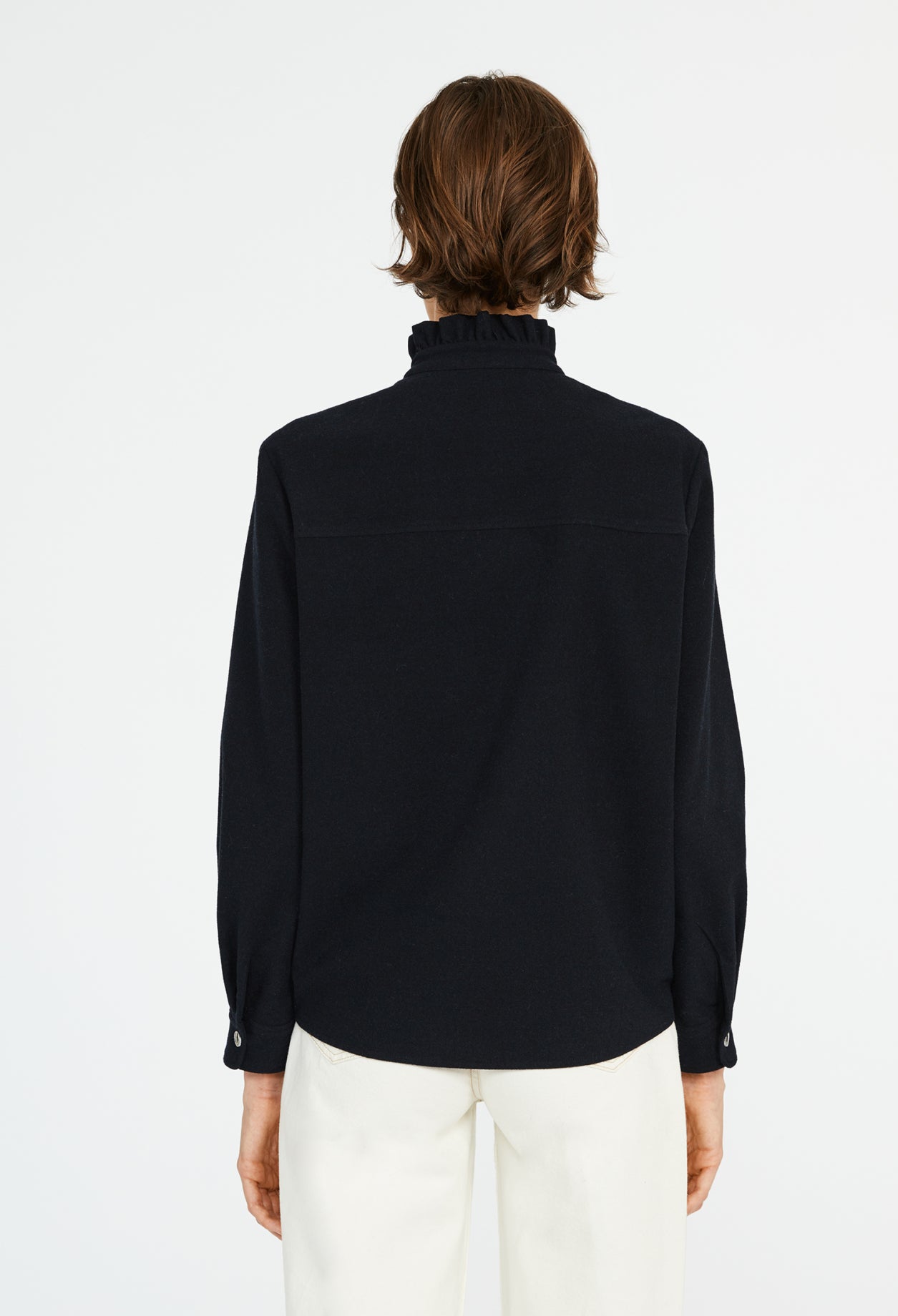 Chemise à col victorien flanelle Faume - seconde main