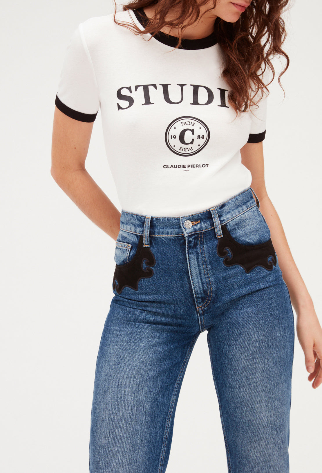 Jean mid-blue western Faume - seconde main