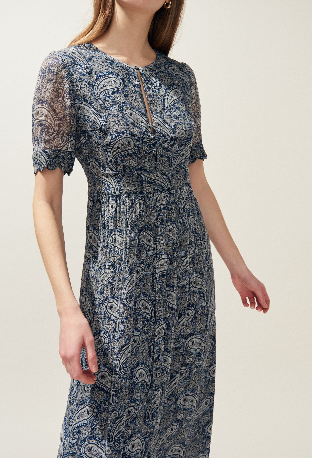 Robe longue fluide imprimé cachemire Faume - seconde main