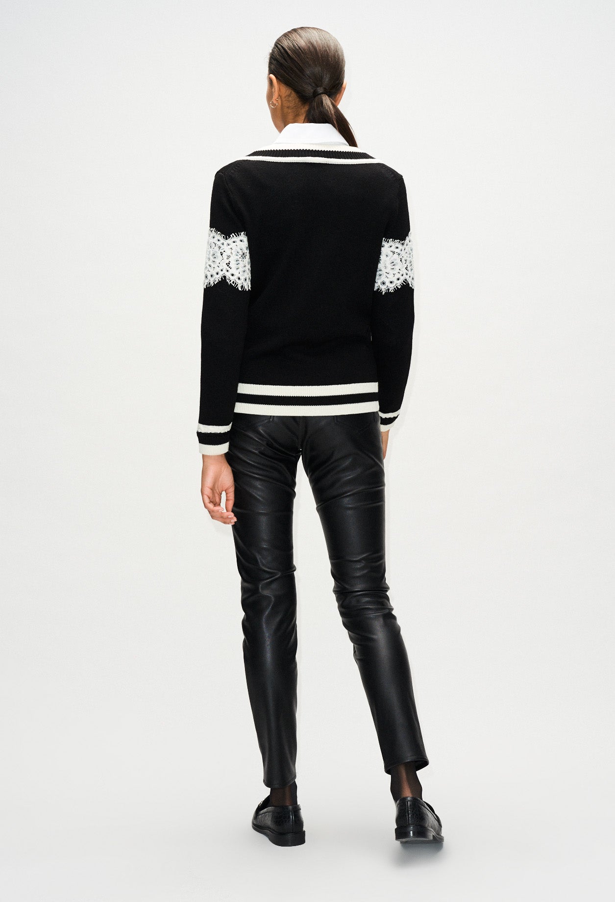 Pull mik col V bicolor Faume - seconde main