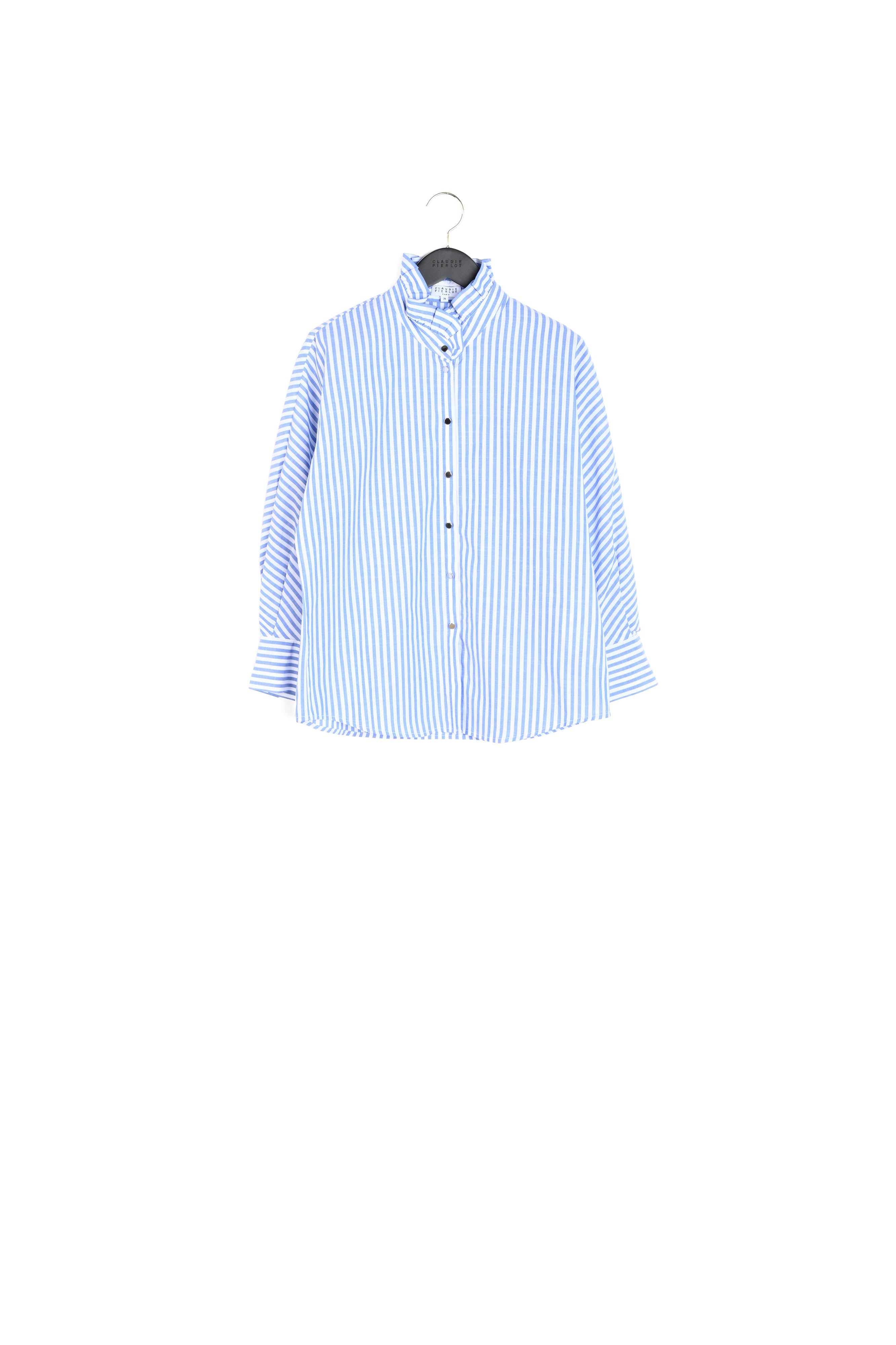 Chemise rayée à col froncé Faume - seconde main