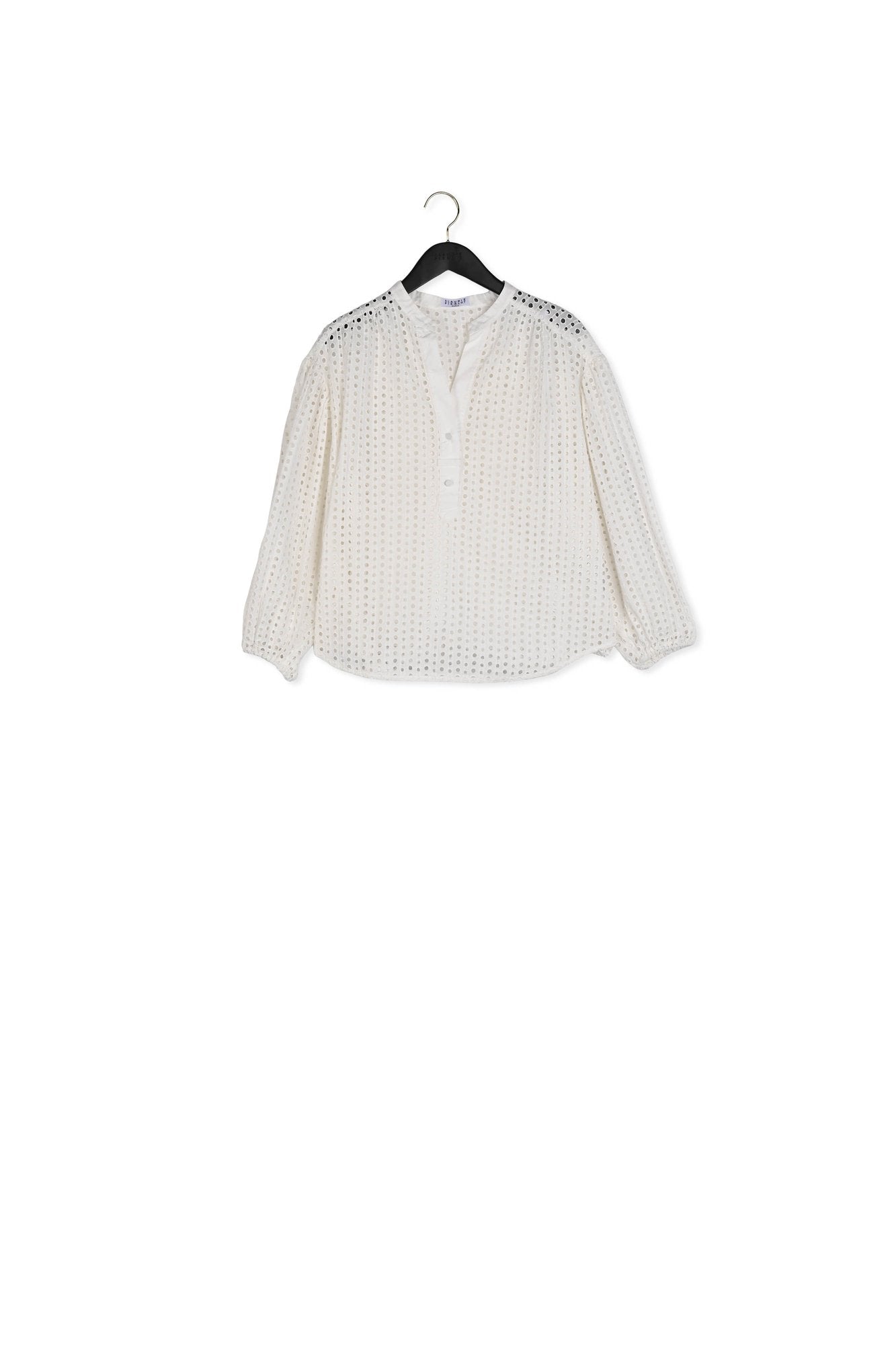 Blouse ajourée en coton biologique Faume - seconde main