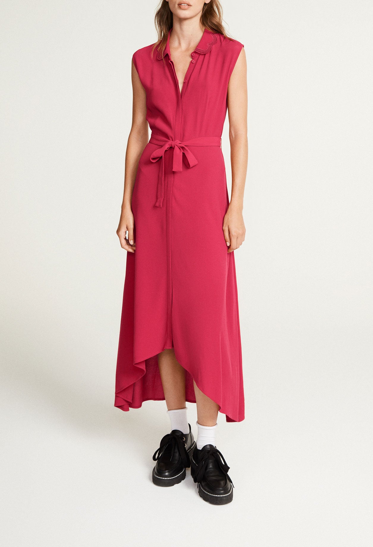 Robe chemise sans manches asymétrique Faume - seconde main