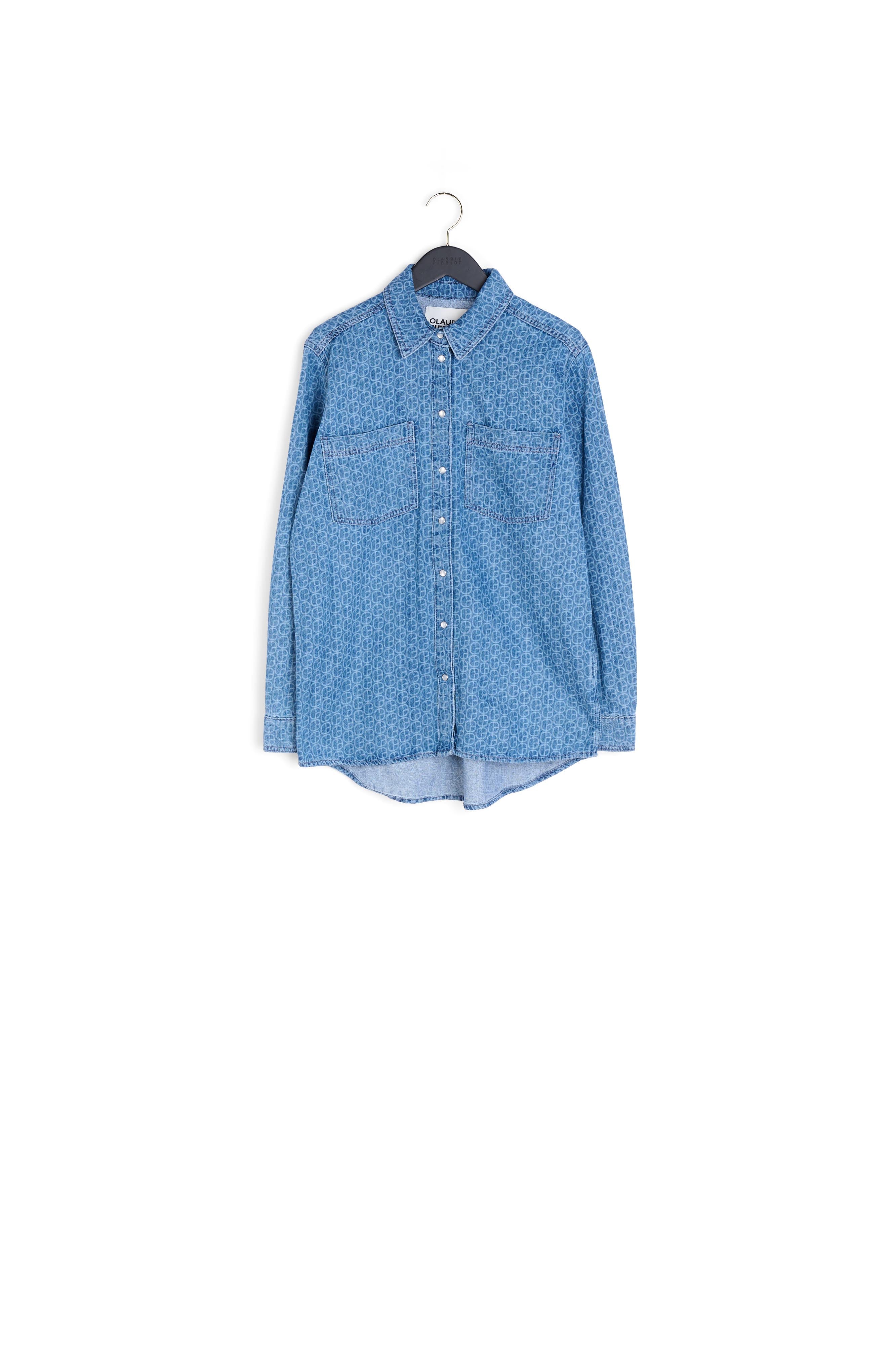 Chemise jean monogramme bleu Faume - seconde main